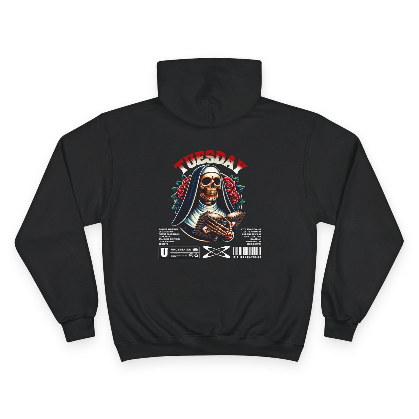 Tuesday Champion Hoodie - Trendy Graphic Sweatshirt, Gift for Her, Cozy Streetwear, Unique Casual Wear, Daily Wear Sweatshirt