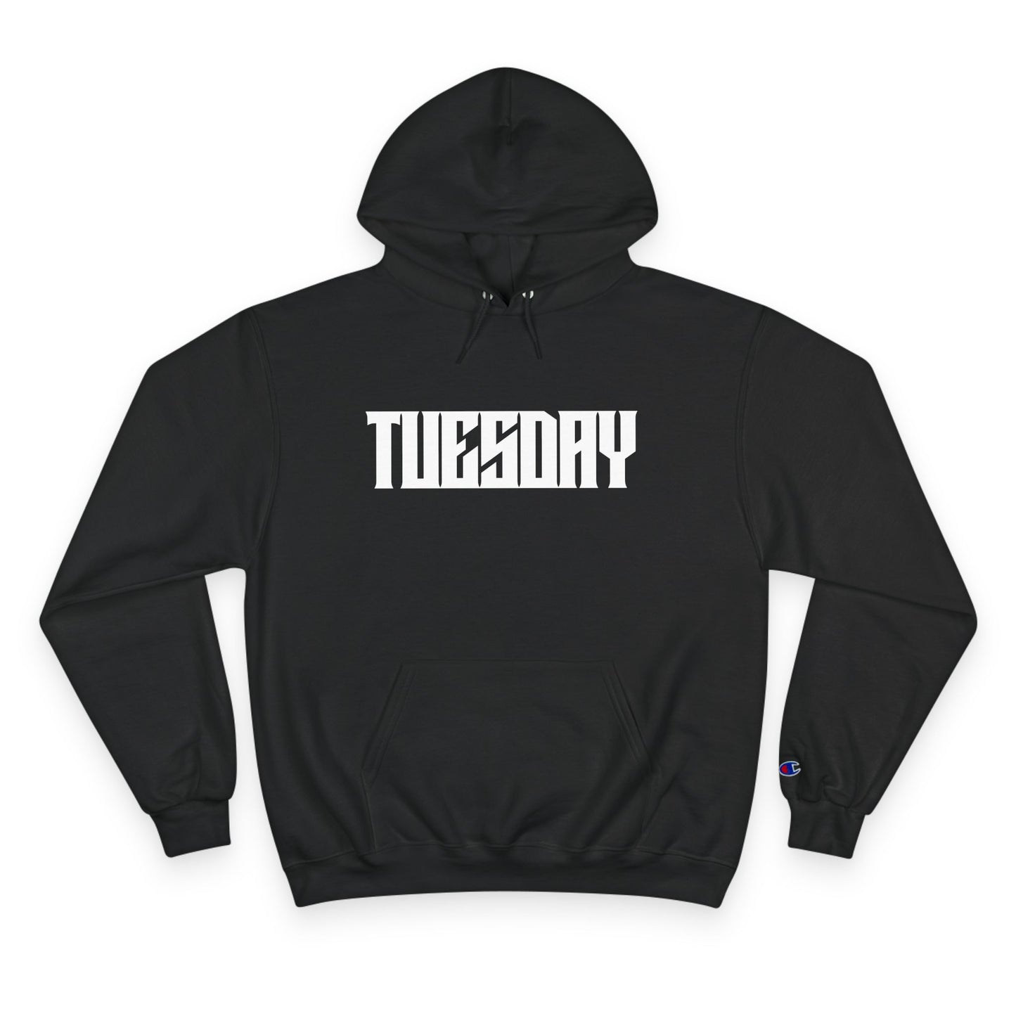 Tuesday Champion Hoodie - Stylish & Comfy Oversized Hoodie, Gift for Her, Unique Sweatshirt for Daily Wear, Cozy Fashion Statement