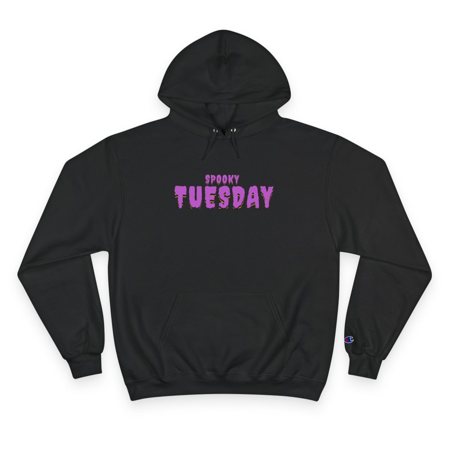 Spooky Tuesday Champion Hoodie, Halloween Apparel, Cozy Sweatshirt, Unisex Hoodie, Autumn Fashion, Gift for Her