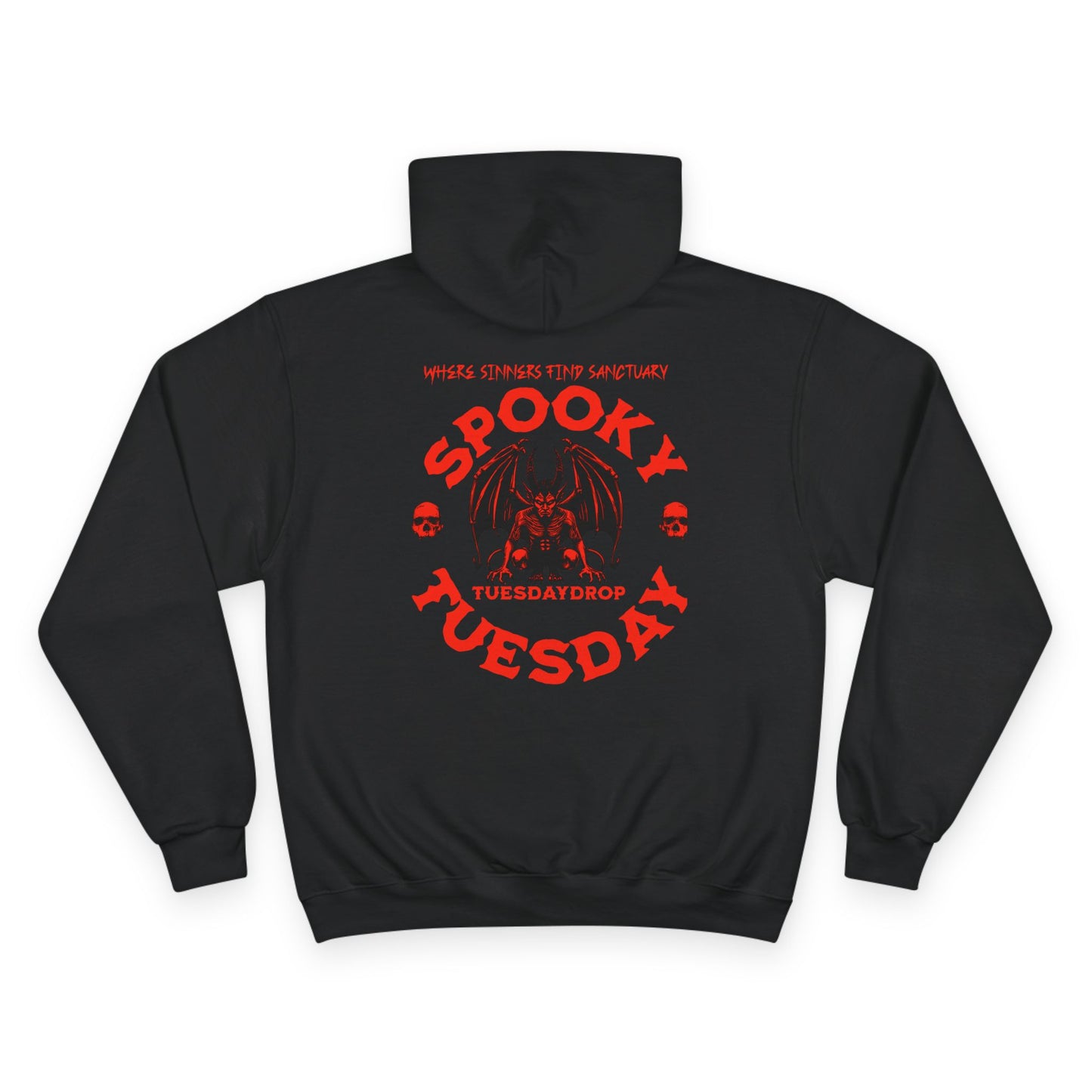 Spooky Tuesday Hoodie, Halloween Sweatshirt, Cozy Fall Fashion, Unisex Pullover, Perfect for October Celebrations, Gift for Horror Fans
