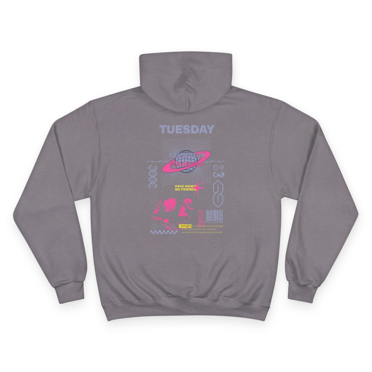 Graphic Tuesday Hoodie, Casual Sweatshirt, Unisex Fashion, Gift for Her, Everyday Wear, Trendy Streetwear