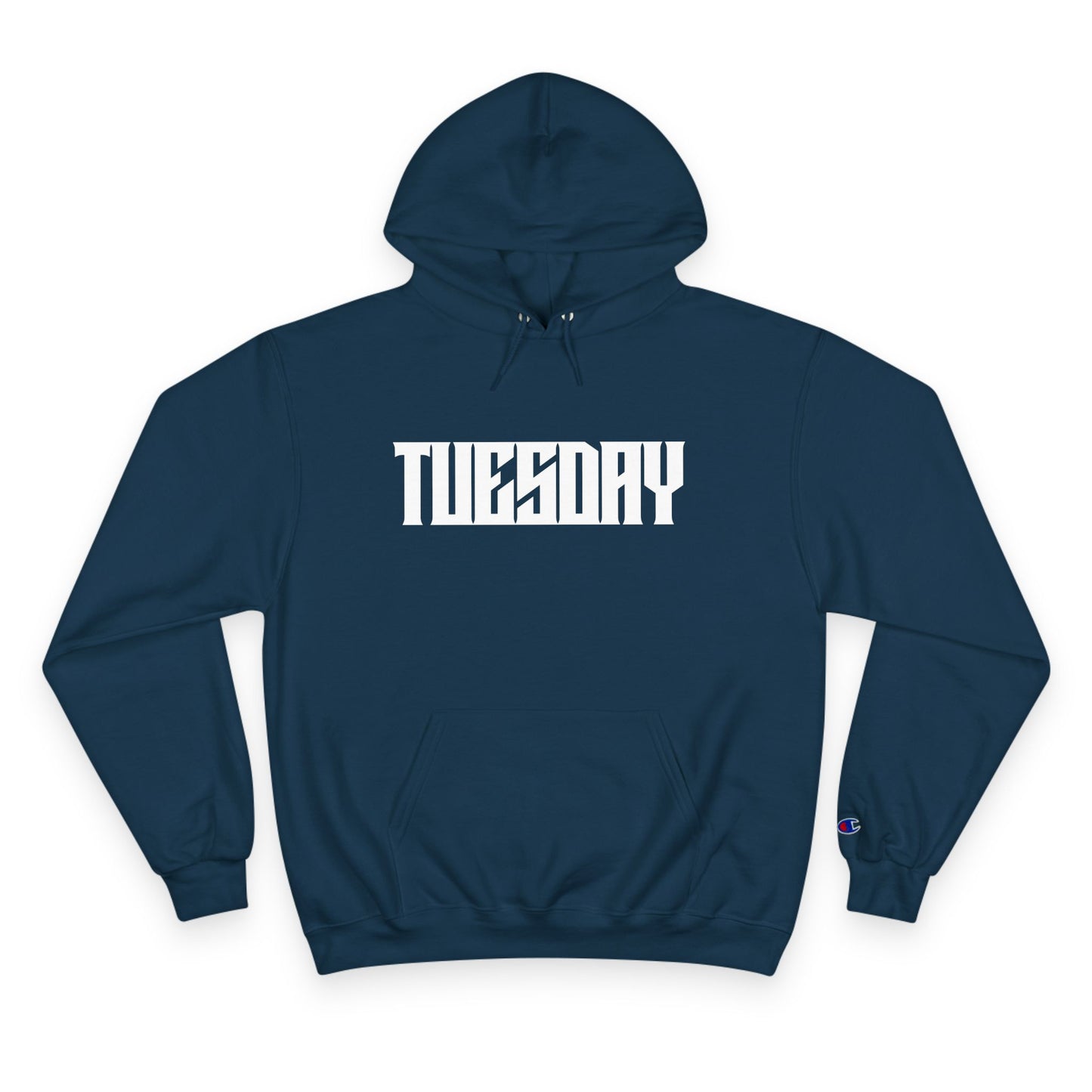 Tuesday Champion Hoodie - Stylish & Comfy Oversized Hoodie, Gift for Her, Unique Sweatshirt for Daily Wear, Cozy Fashion Statement