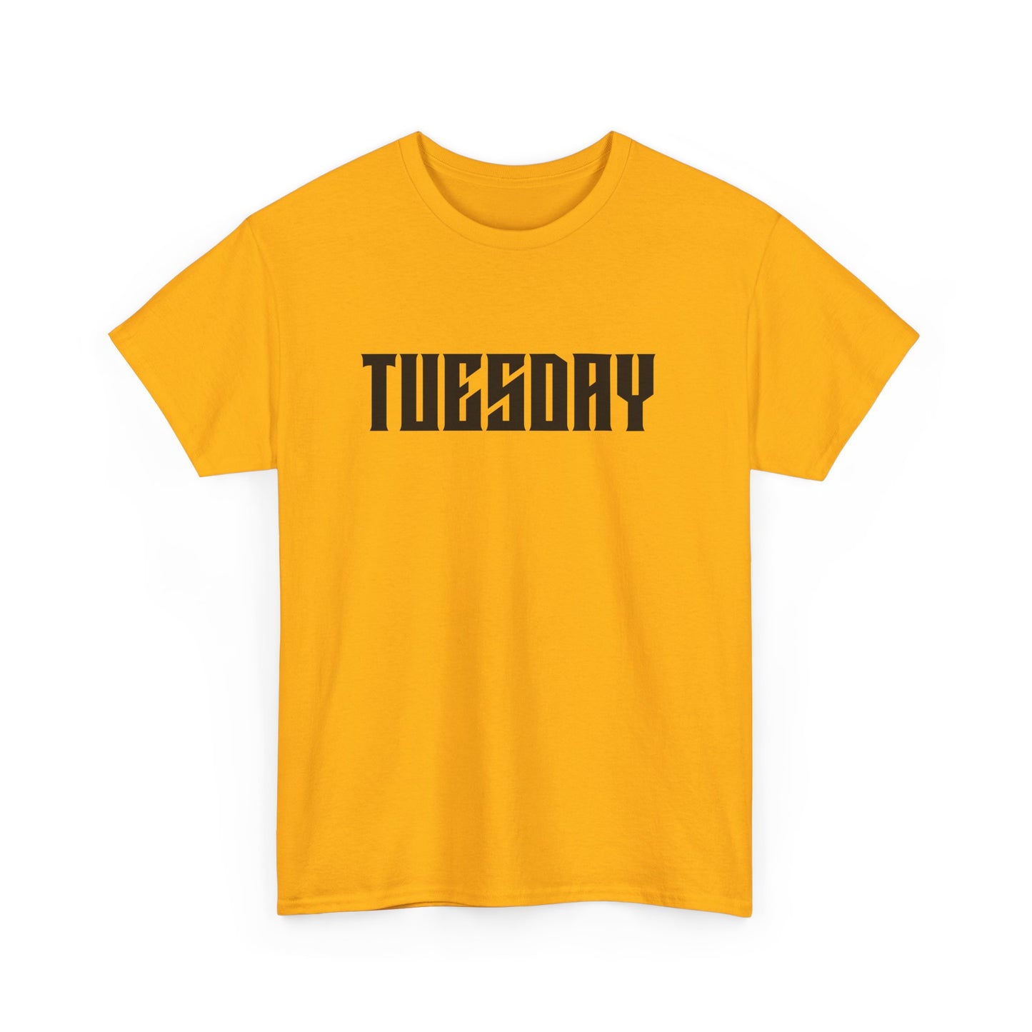 Graphic Tee with 'Tuesday' Print, Casual Wear, Streetwear, Gift for Students, Unisex Top, Everyday Fashion, Weekend Style