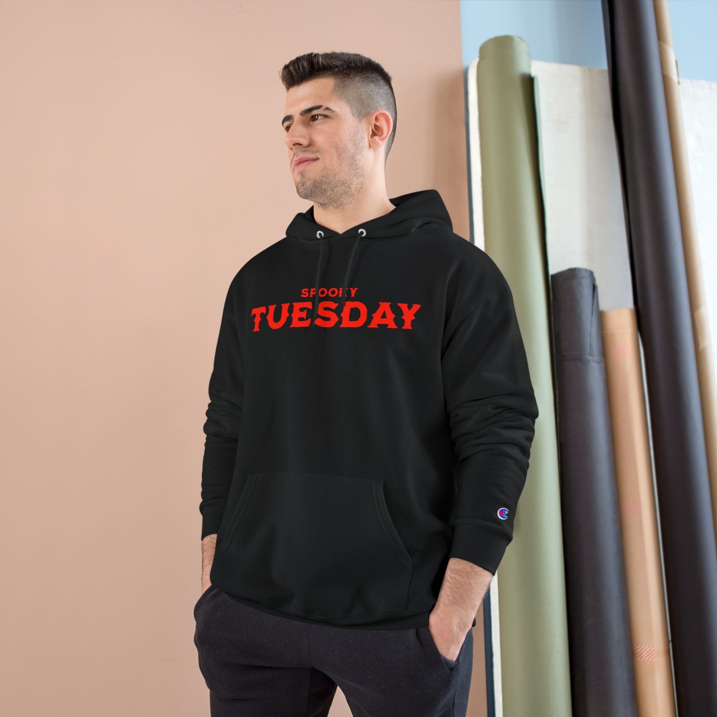 Spooky Tuesday Hoodie, Halloween Sweatshirt, Cozy Fall Fashion, Unisex Pullover, Perfect for October Celebrations, Gift for Horror Fans