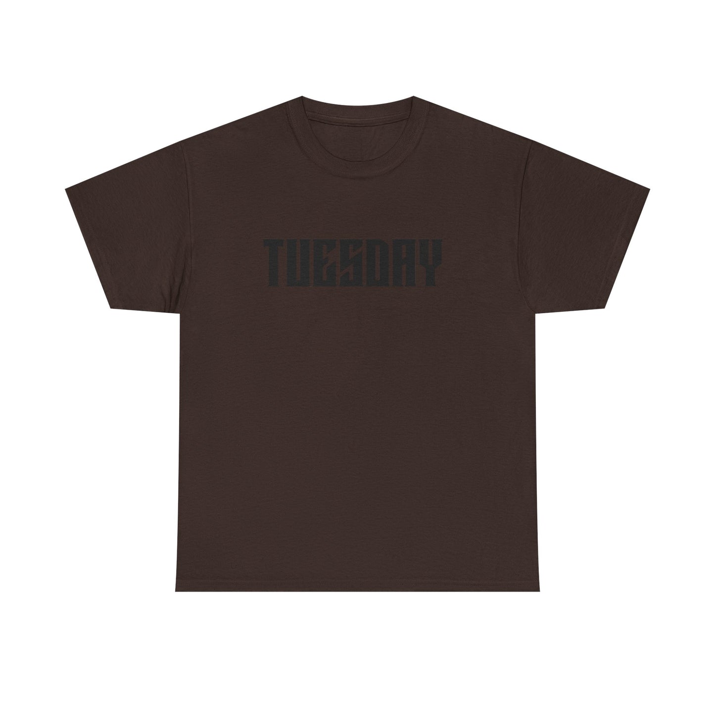 Graphic Tee with 'Tuesday' Print, Casual Wear, Streetwear, Gift for Students, Unisex Top, Everyday Fashion, Weekend Style