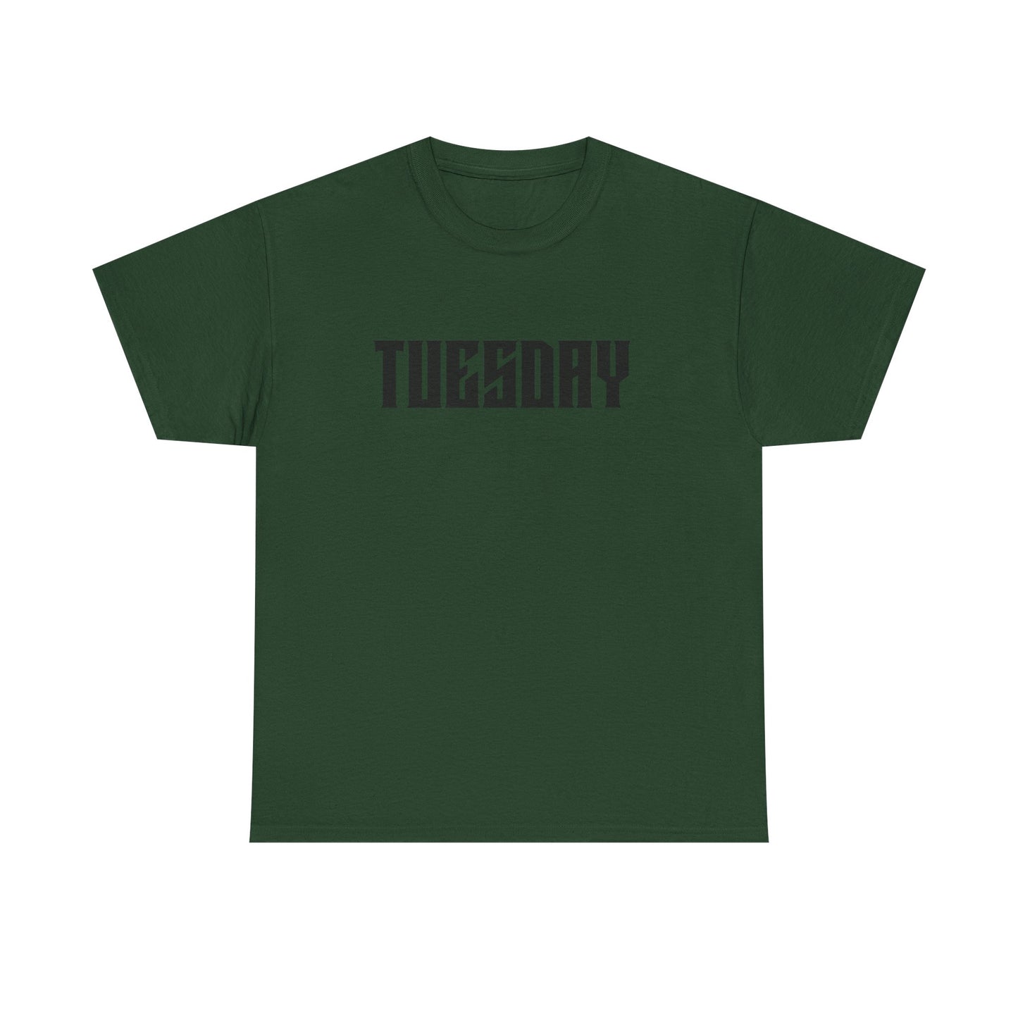 Graphic Tee with 'Tuesday' Print, Casual Wear, Streetwear, Gift for Students, Unisex Top, Everyday Fashion, Weekend Style