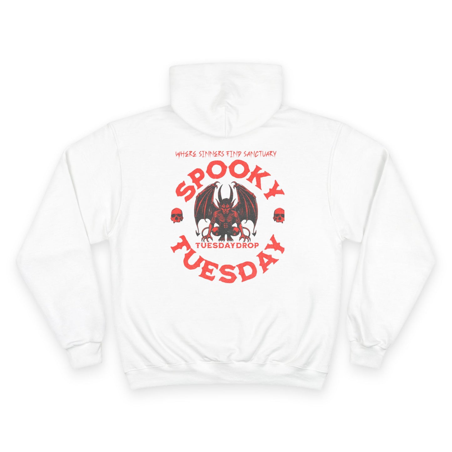 Spooky Tuesday Hoodie, Halloween Sweatshirt, Cozy Fall Fashion, Unisex Pullover, Perfect for October Celebrations, Gift for Horror Fans