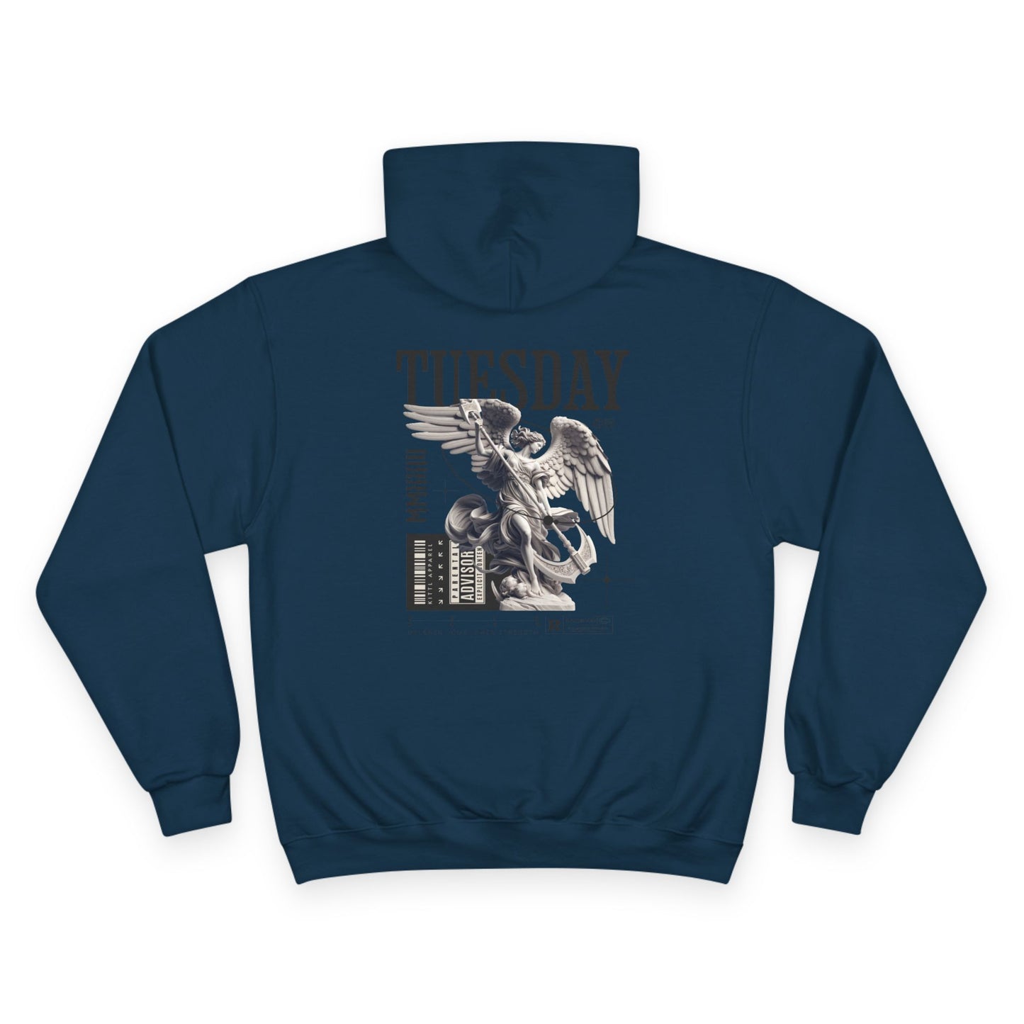 Tuesday Champion Hoodie - Stylish & Comfy Oversized Hoodie, Gift for Her, Unique Sweatshirt for Daily Wear, Cozy Fashion Statement