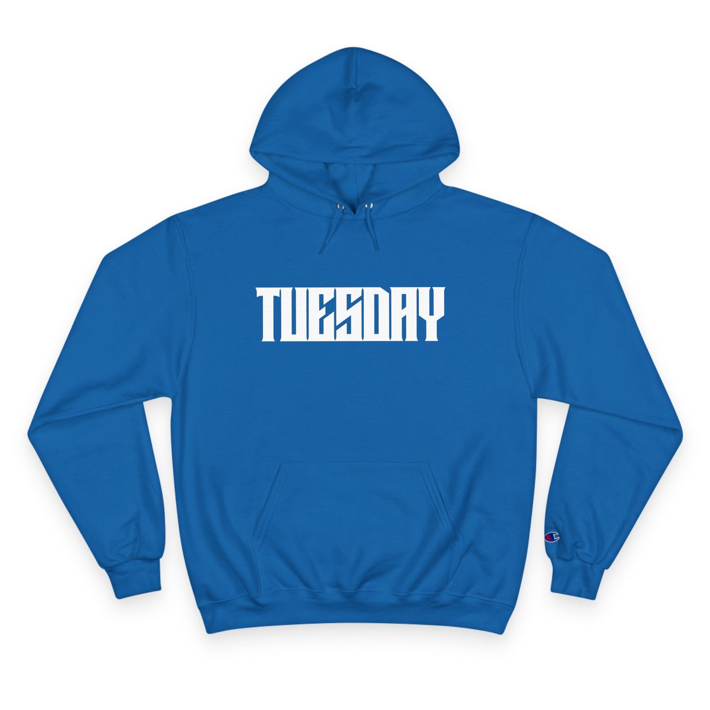Tuesday Champion Hoodie - Stylish & Comfy Oversized Hoodie, Gift for Her, Unique Sweatshirt for Daily Wear, Cozy Fashion Statement