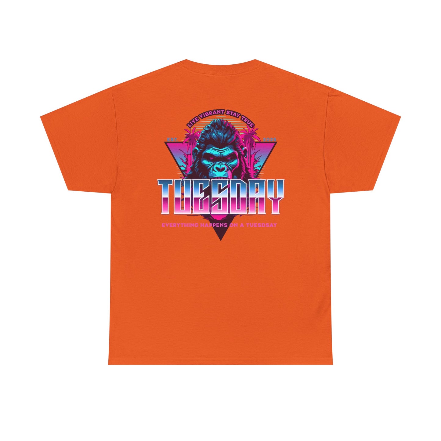 Retro Tuesday Graphic Tee, Fun Casual T-Shirt for Everyday Wear, Unisex Cotton Top, Party Shirt, Gift for Birthdays and Celebrations