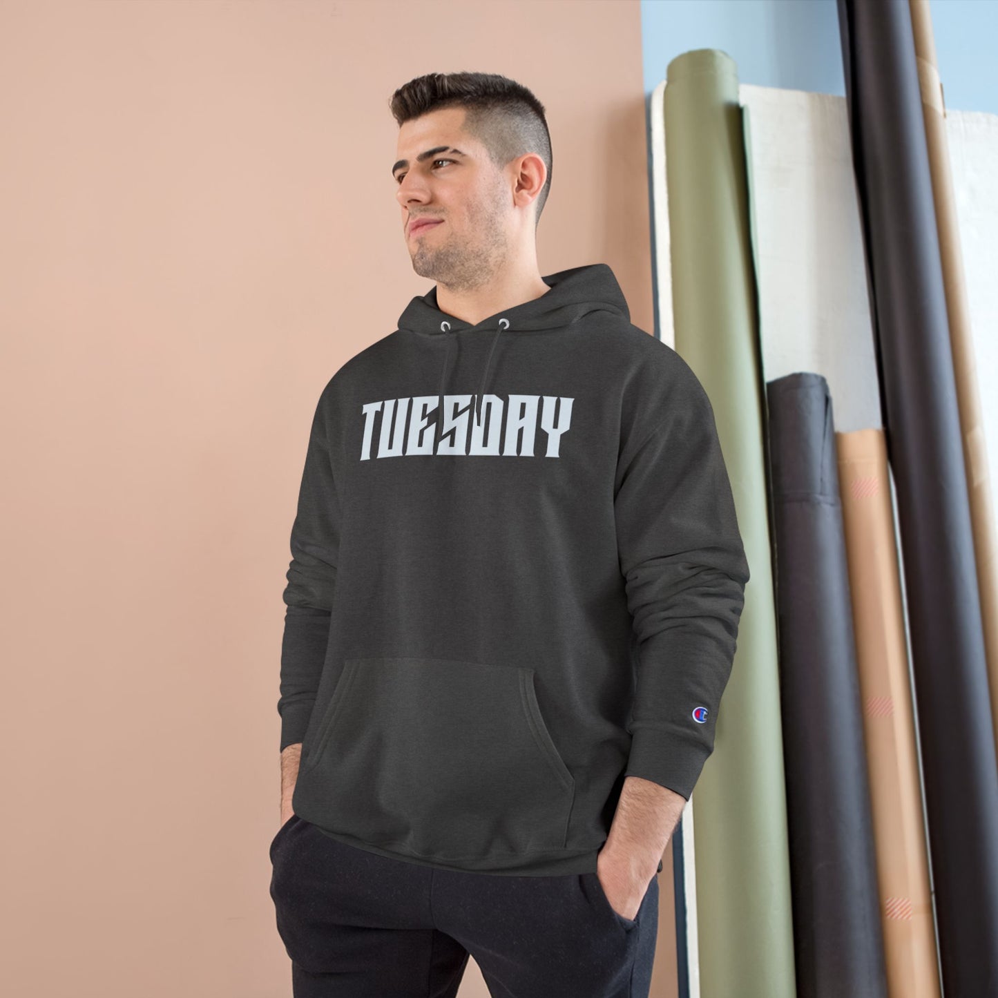 Tuesday Skull Champion Hoodie, Graphic Sweatshirt, Halloween Gift, Unique Casual Wear, Trendy Hoodie for Everyday Style
