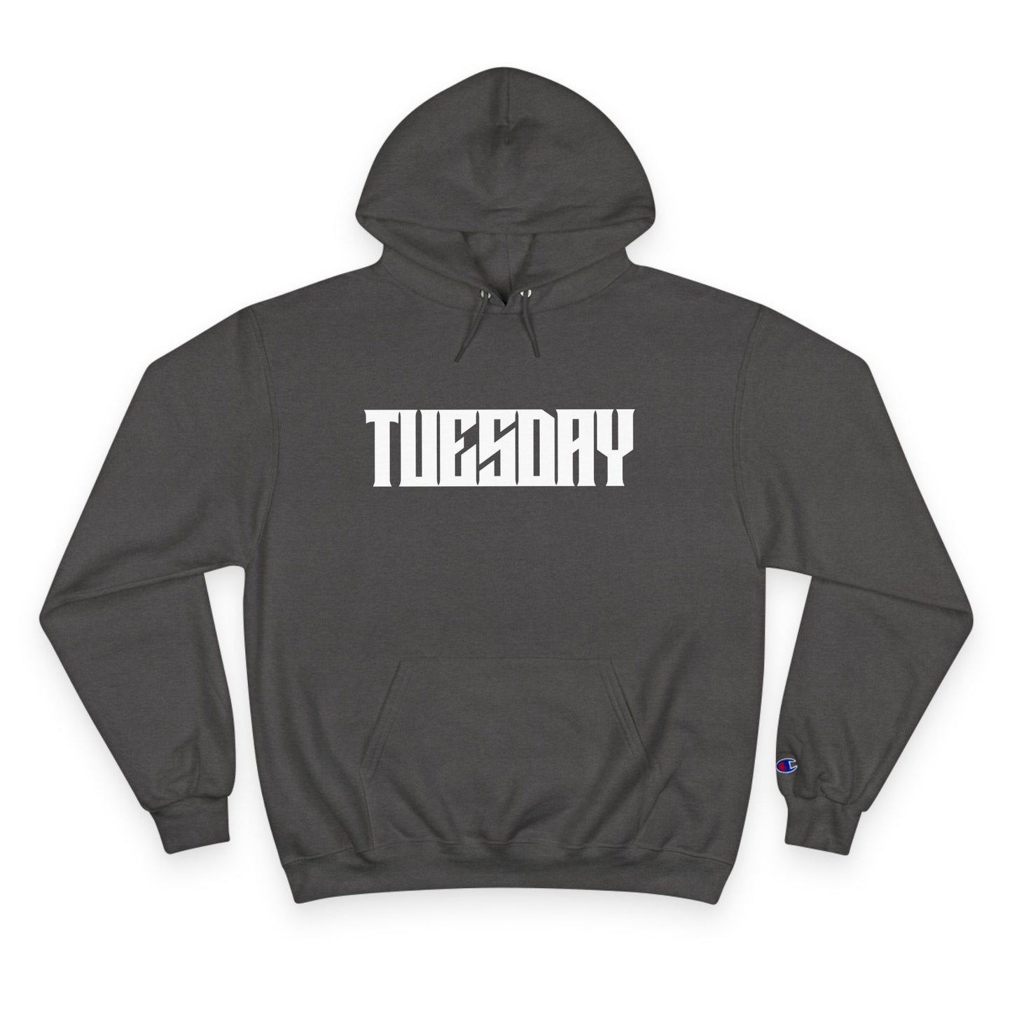 Tuesday Champion Hoodie - Stylish & Comfy Oversized Hoodie, Gift for Her, Unique Sweatshirt for Daily Wear, Cozy Fashion Statement