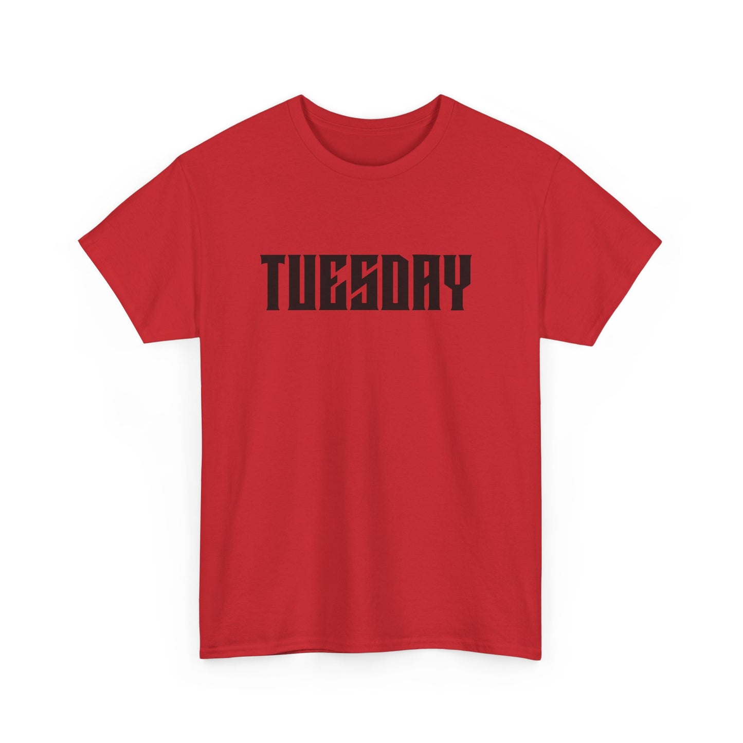 Graphic Tee with 'Tuesday' Print, Casual Wear, Streetwear, Gift for Students, Unisex Top, Everyday Fashion, Weekend Style