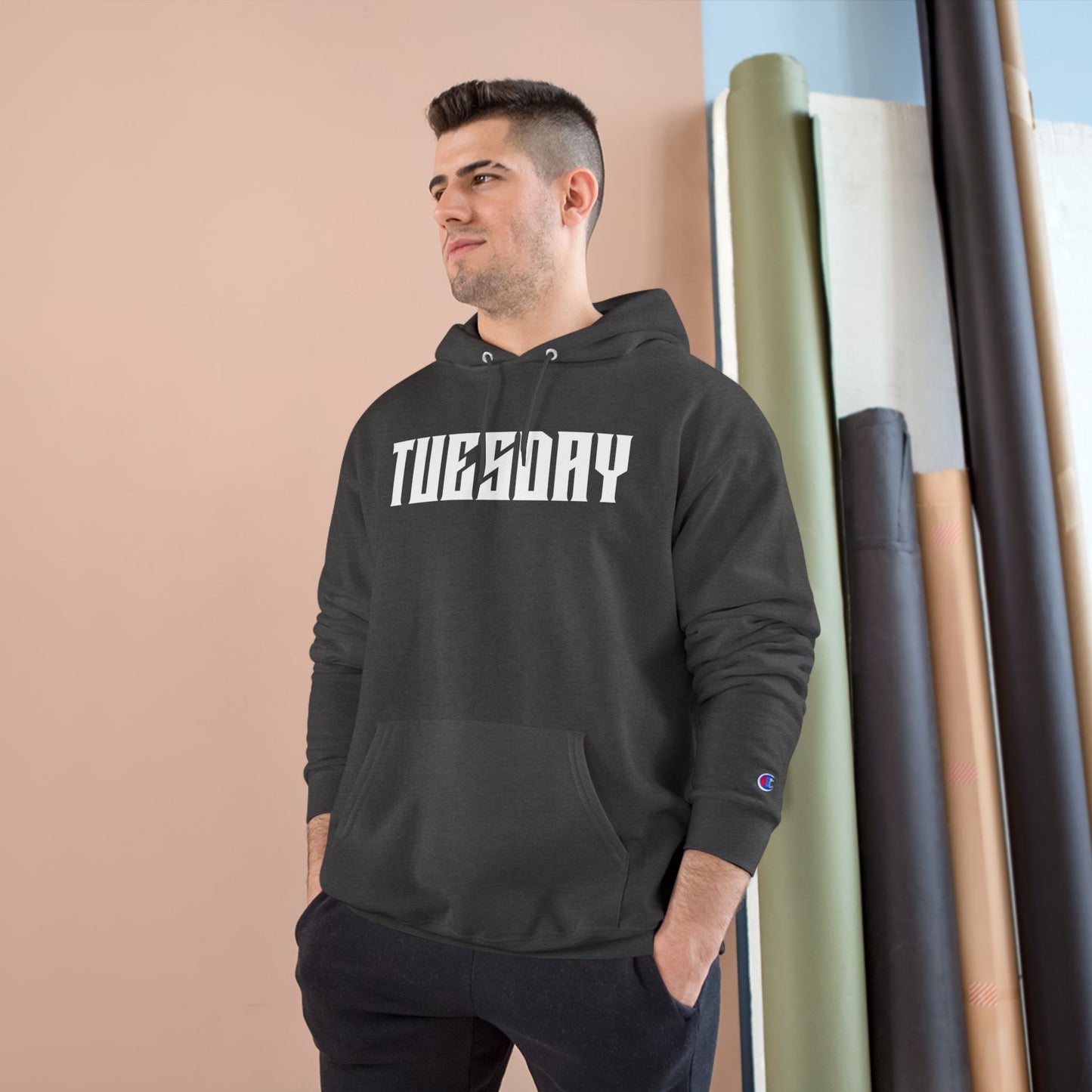 Champion Hoodie - Trendy Graphic Sweatshirt for Casual Wear, Perfect for Tuesdays, Gifts, Streetwear, Cozy Style