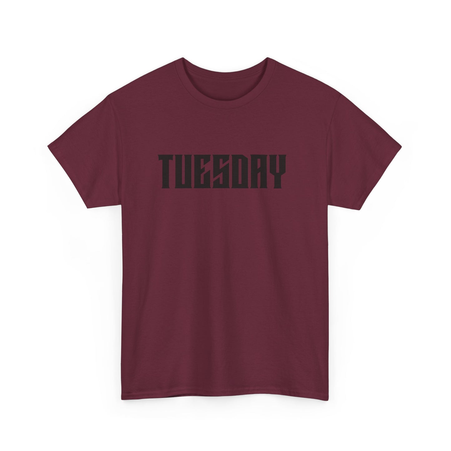 Graphic Tee with 'Tuesday' Print, Casual Wear, Streetwear, Gift for Students, Unisex Top, Everyday Fashion, Weekend Style