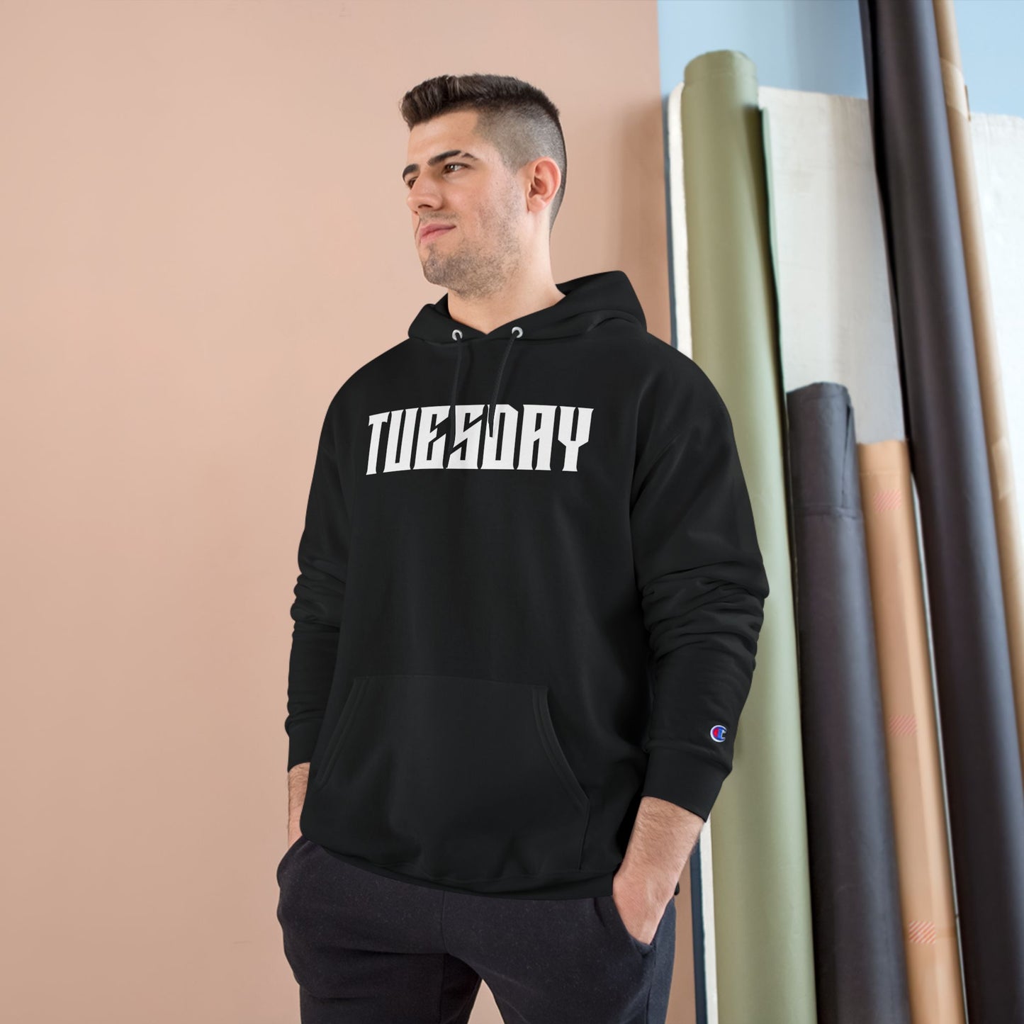 Champion Hoodie - Trendy Graphic Sweatshirt for Casual Wear, Perfect for Tuesdays, Gifts, Streetwear, Cozy Style