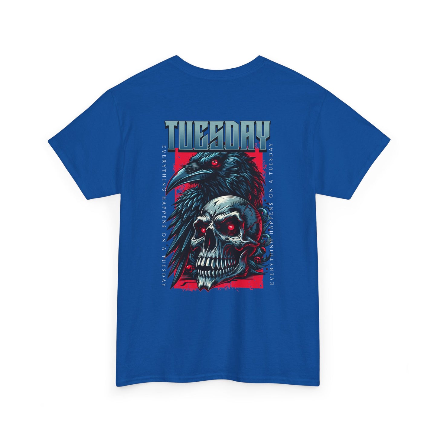 Gothic Skull and Raven Tee, Casual Gothic Fashion, Halloween Shirt, Dark Aesthetic Apparel, Unisex Graphic Cotton Tee, Trendy Everyday Wear