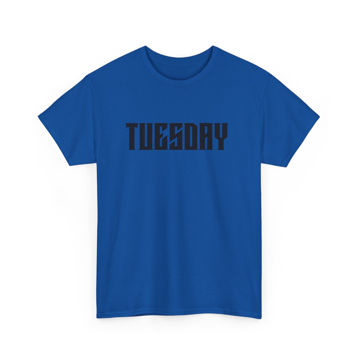 Graphic Tee with 'Tuesday' Print, Casual Wear, Streetwear, Gift for Students, Unisex Top, Everyday Fashion, Weekend Style
