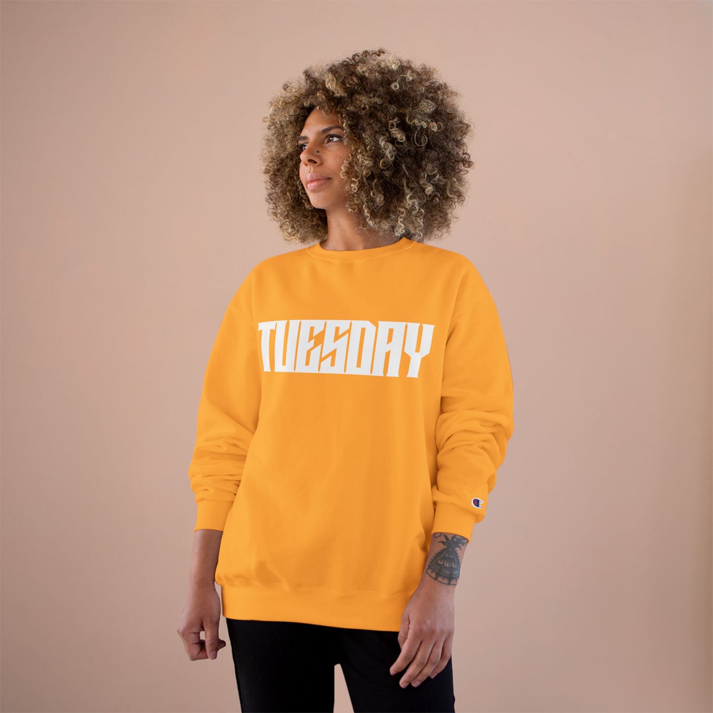 Retro Car Tuesday Champion Sweatshirt, Vintage Graphic Top, Cozy Unisex Apparel, Perfect Gift for Car Lovers, Unique Streetwear