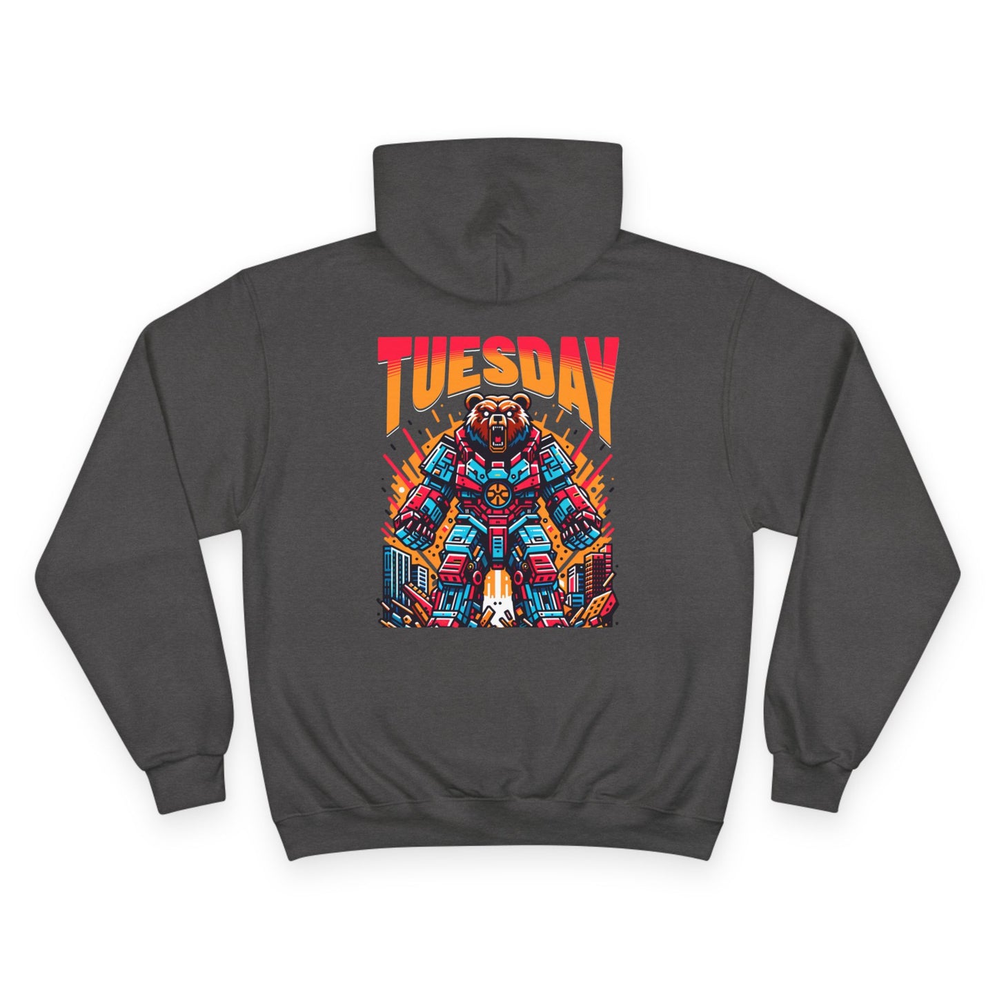 Stylish Tuesday Champion Hoodie, Graphic Hoodie, Casual Wear, Gift for Him, Unique Sweatshirt, Everyday Comfort