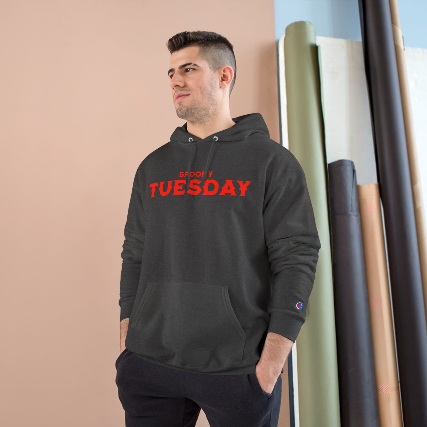 Spooky Tuesday Hoodie, Halloween Sweatshirt, Cozy Fall Fashion, Unisex Pullover, Perfect for October Celebrations, Gift for Horror Fans