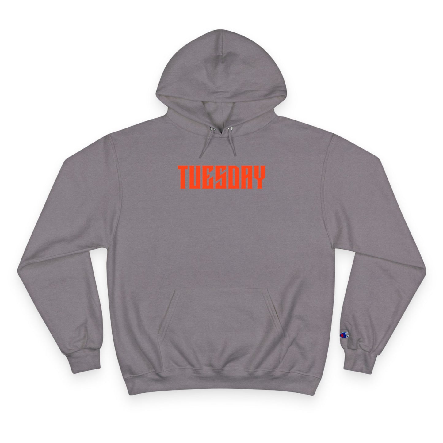 Stylish Tuesday Champion Hoodie, Graphic Hoodie, Casual Wear, Gift for Him, Unique Sweatshirt, Everyday Comfort