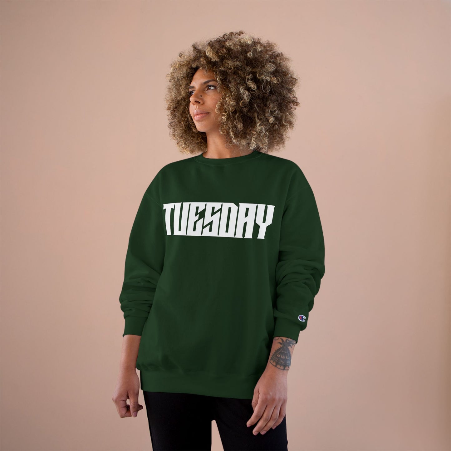 Retro Car Tuesday Champion Sweatshirt, Vintage Graphic Top, Cozy Unisex Apparel, Perfect Gift for Car Lovers, Unique Streetwear