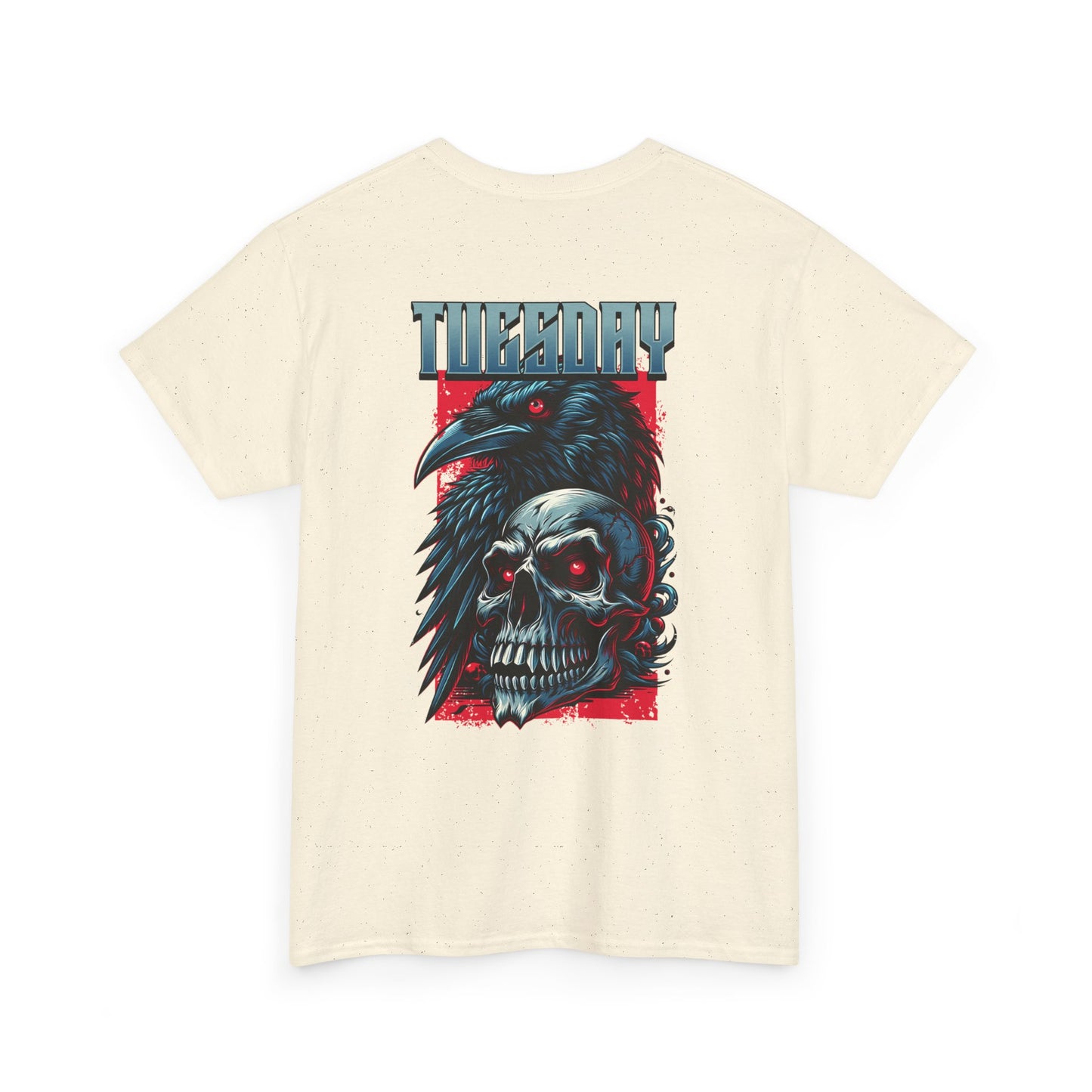 Gothic Skull and Raven Tee, Casual Gothic Fashion, Halloween Shirt, Dark Aesthetic Apparel, Unisex Graphic Cotton Tee, Trendy Everyday Wear