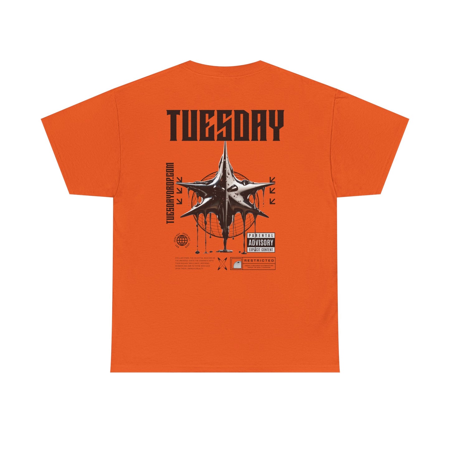 Graphic Tee with 'Tuesday' Print, Casual Wear, Streetwear, Gift for Students, Unisex Top, Everyday Fashion, Weekend Style