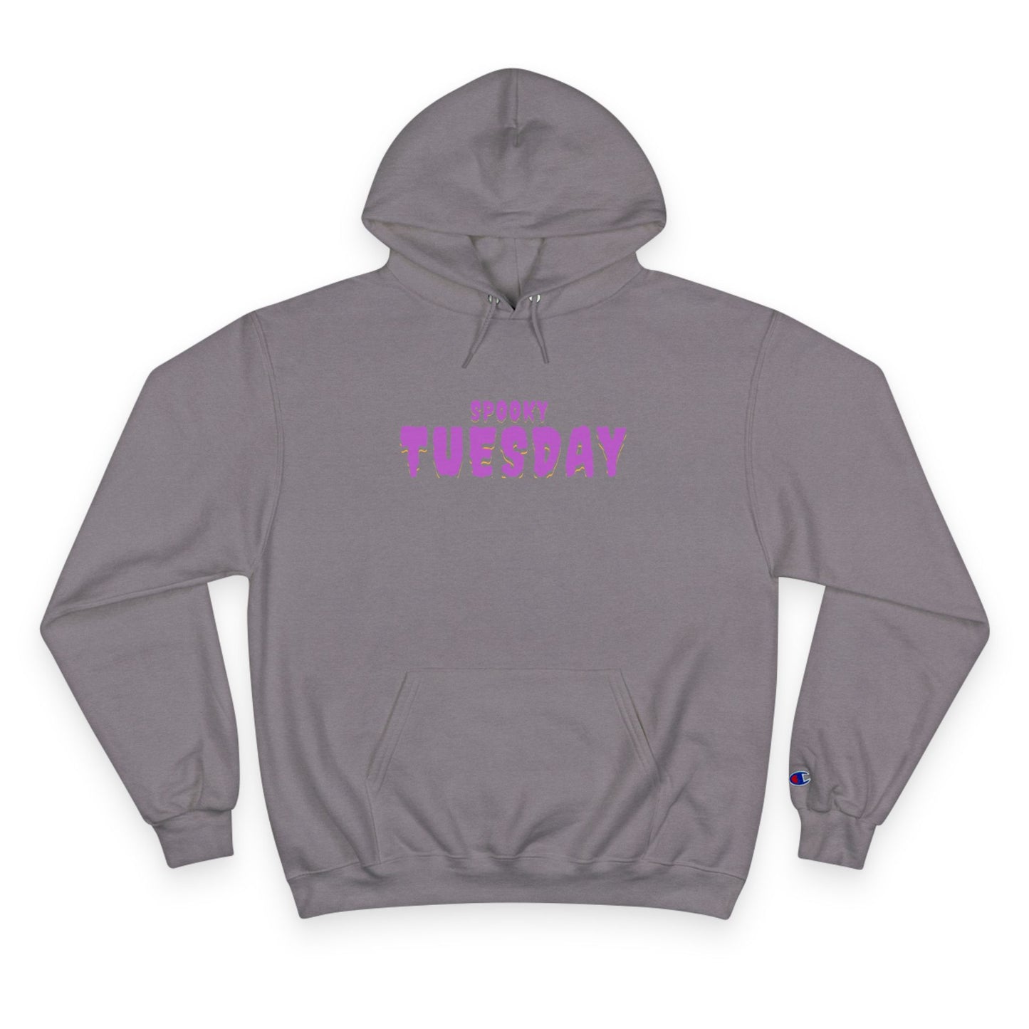 Spooky Tuesday Champion Hoodie, Halloween Apparel, Cozy Sweatshirt, Unisex Hoodie, Autumn Fashion, Gift for Her