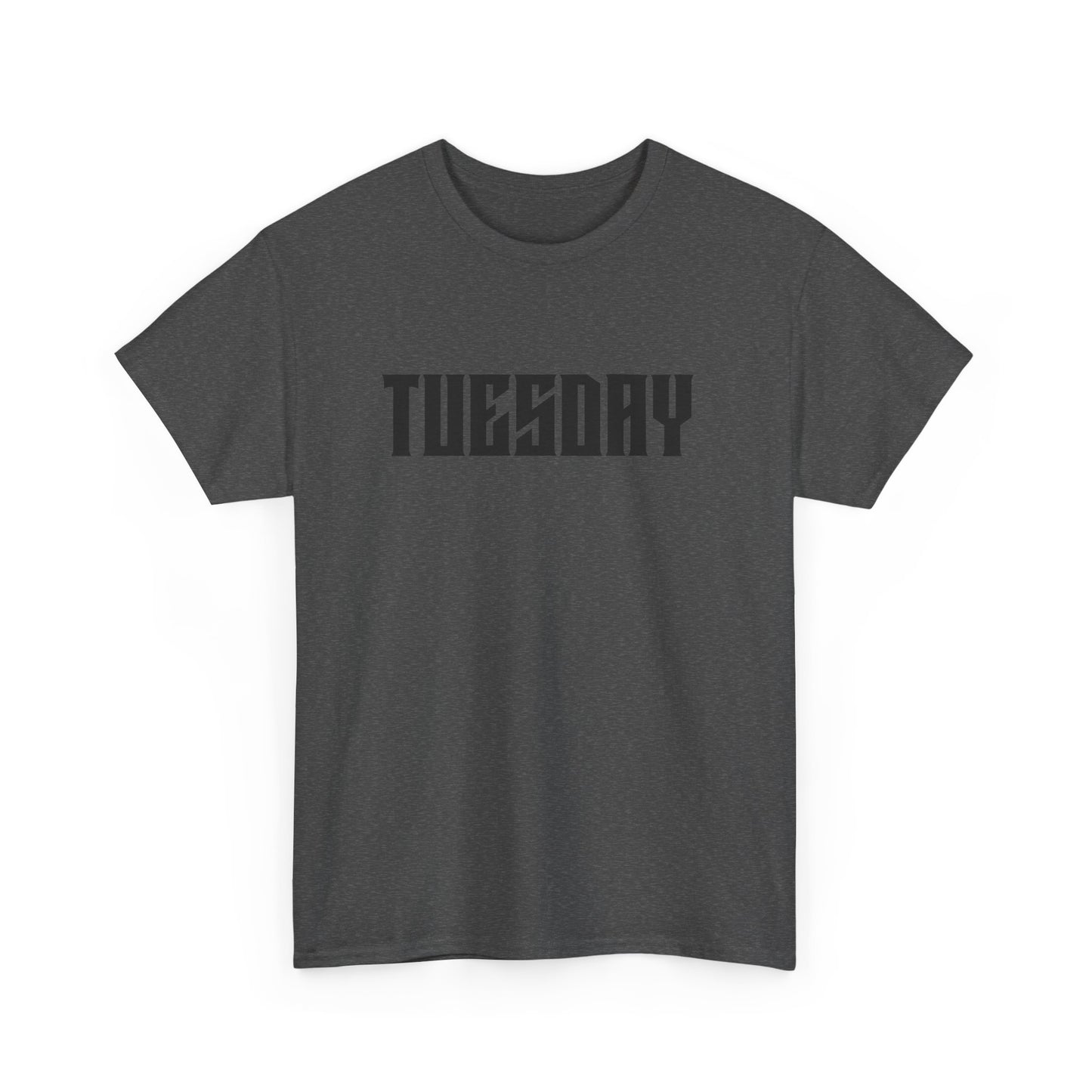 Graphic Tee with 'Tuesday' Print, Casual Wear, Streetwear, Gift for Students, Unisex Top, Everyday Fashion, Weekend Style
