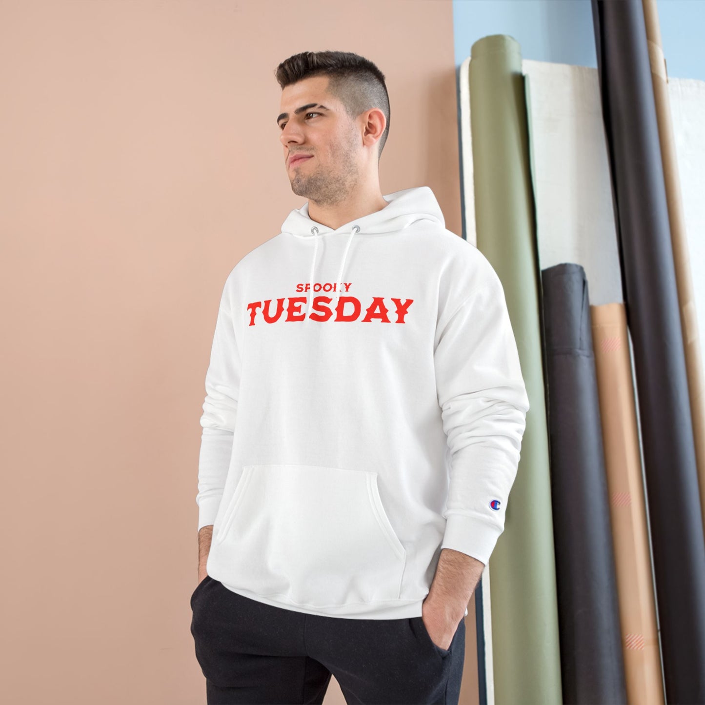 Spooky Tuesday Hoodie, Halloween Sweatshirt, Cozy Fall Fashion, Unisex Pullover, Perfect for October Celebrations, Gift for Horror Fans