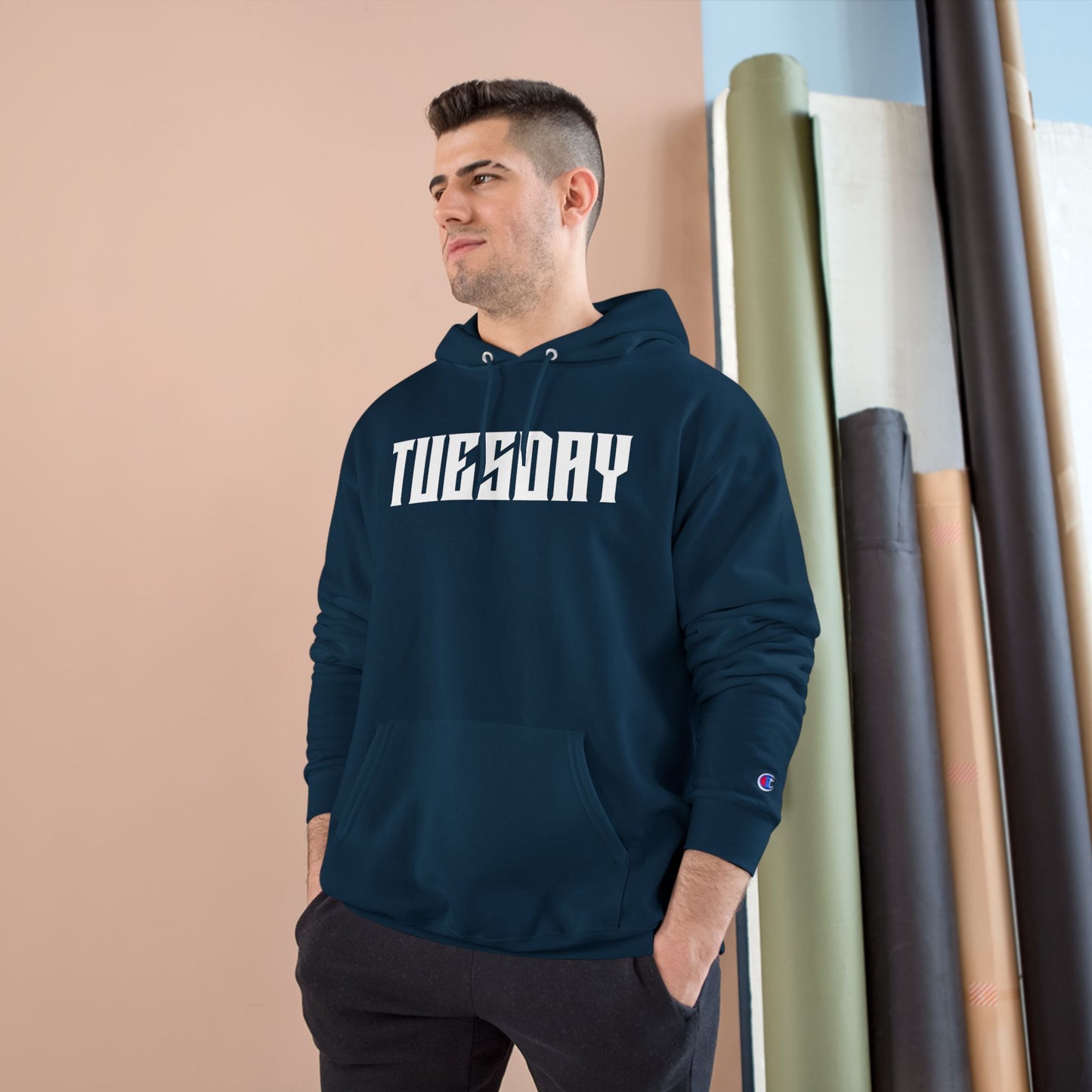 Champion Hoodie - Trendy Graphic Sweatshirt for Casual Wear, Perfect for Tuesdays, Gifts, Streetwear, Cozy Style