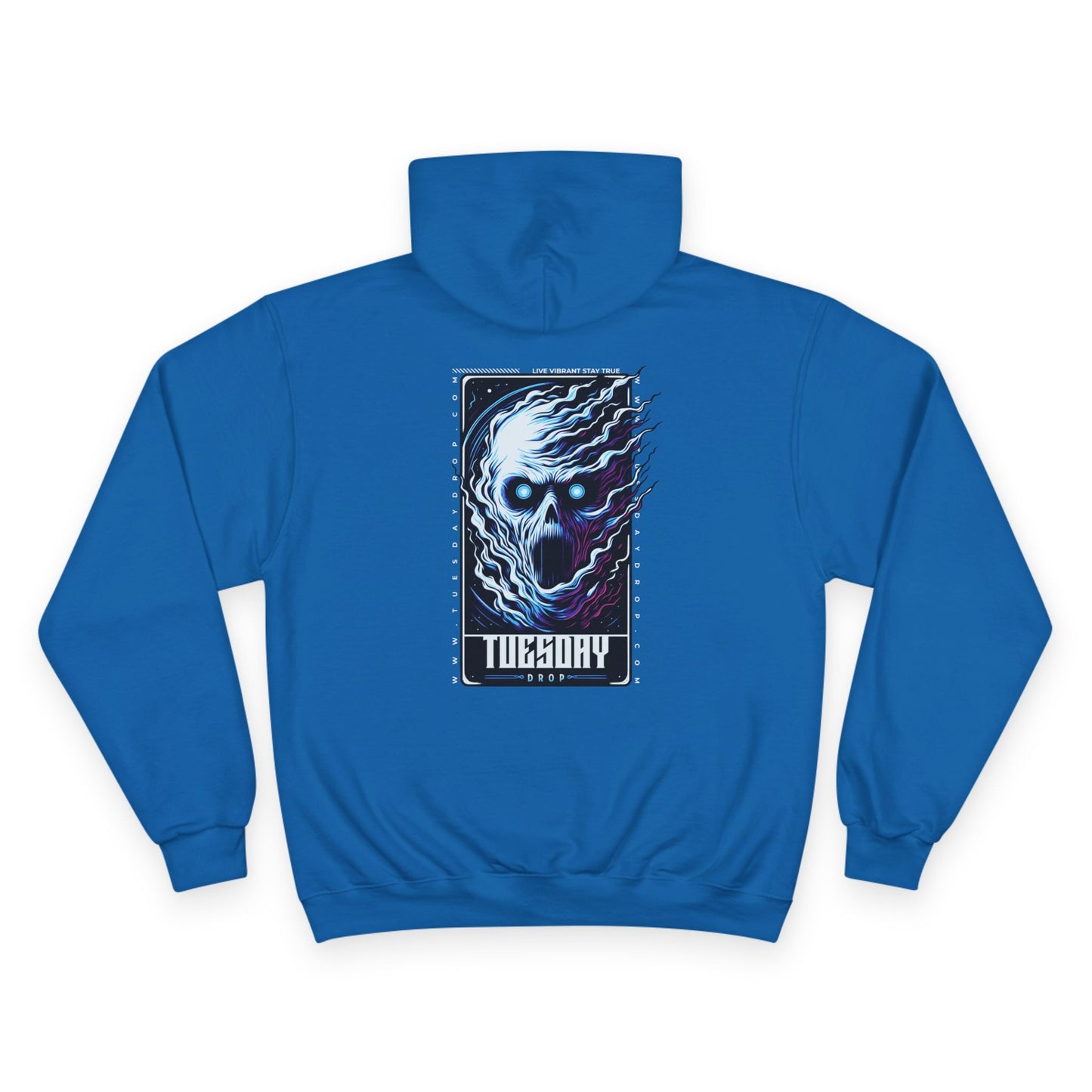 Tuesday Skull Champion Hoodie, Graphic Sweatshirt, Halloween Gift, Unique Casual Wear, Trendy Hoodie for Everyday Style