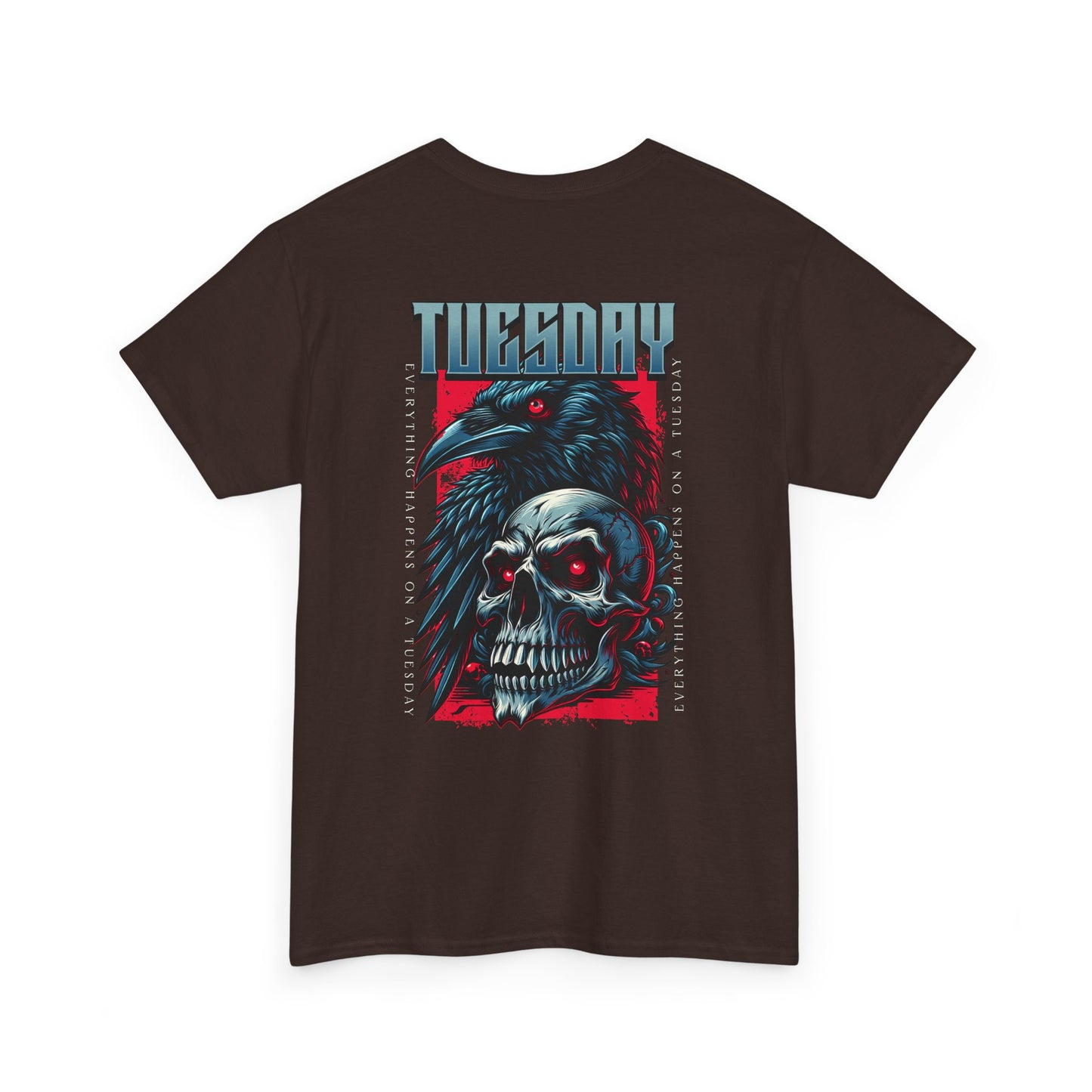 Gothic Skull and Raven Tee, Casual Gothic Fashion, Halloween Shirt, Dark Aesthetic Apparel, Unisex Graphic Cotton Tee, Trendy Everyday Wear