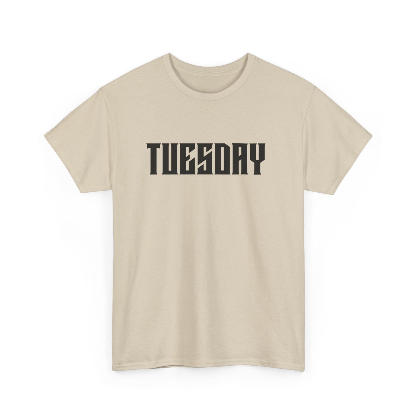 Graphic Tee with 'Tuesday' Print, Casual Wear, Streetwear, Gift for Students, Unisex Top, Everyday Fashion, Weekend Style