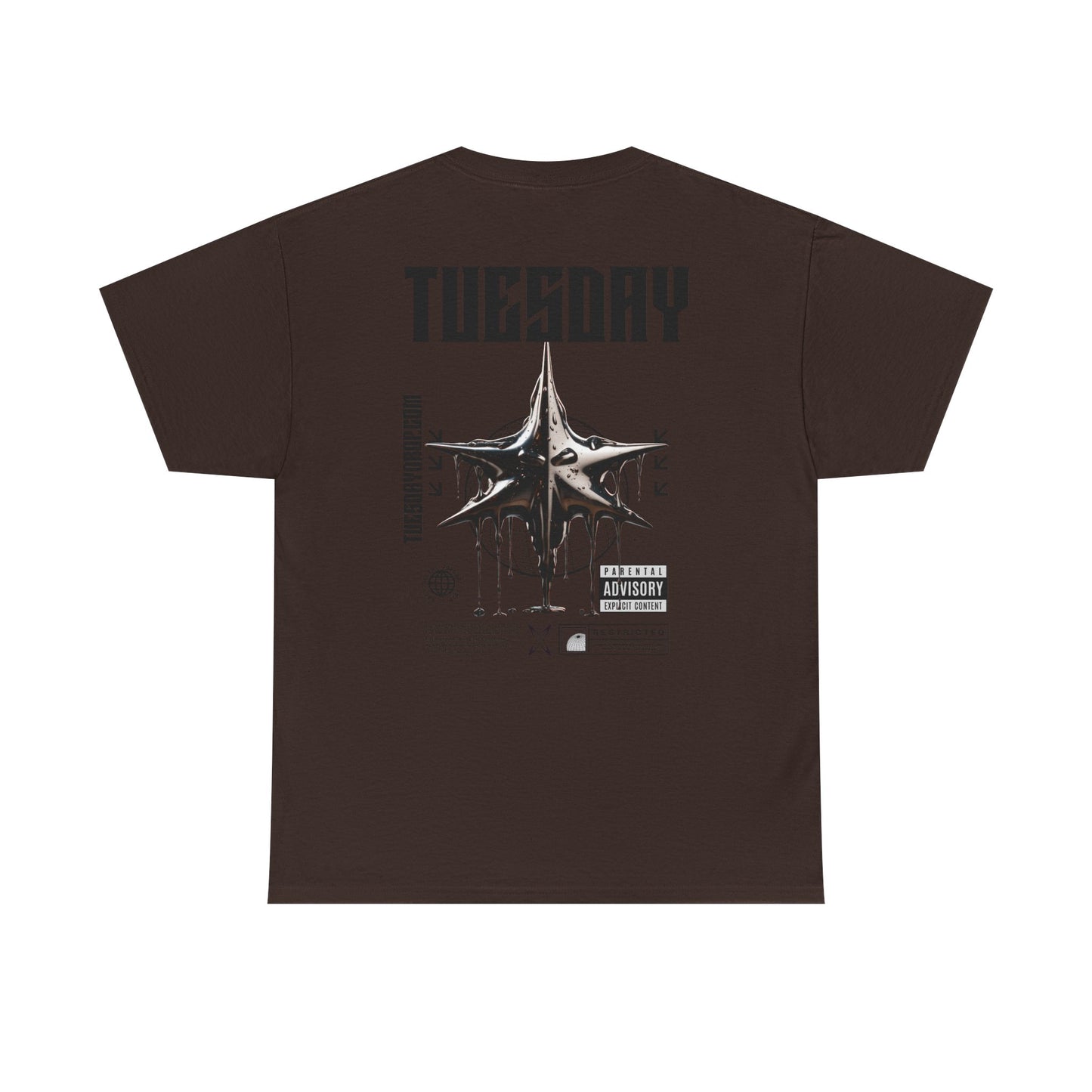 Graphic Tee with 'Tuesday' Print, Casual Wear, Streetwear, Gift for Students, Unisex Top, Everyday Fashion, Weekend Style