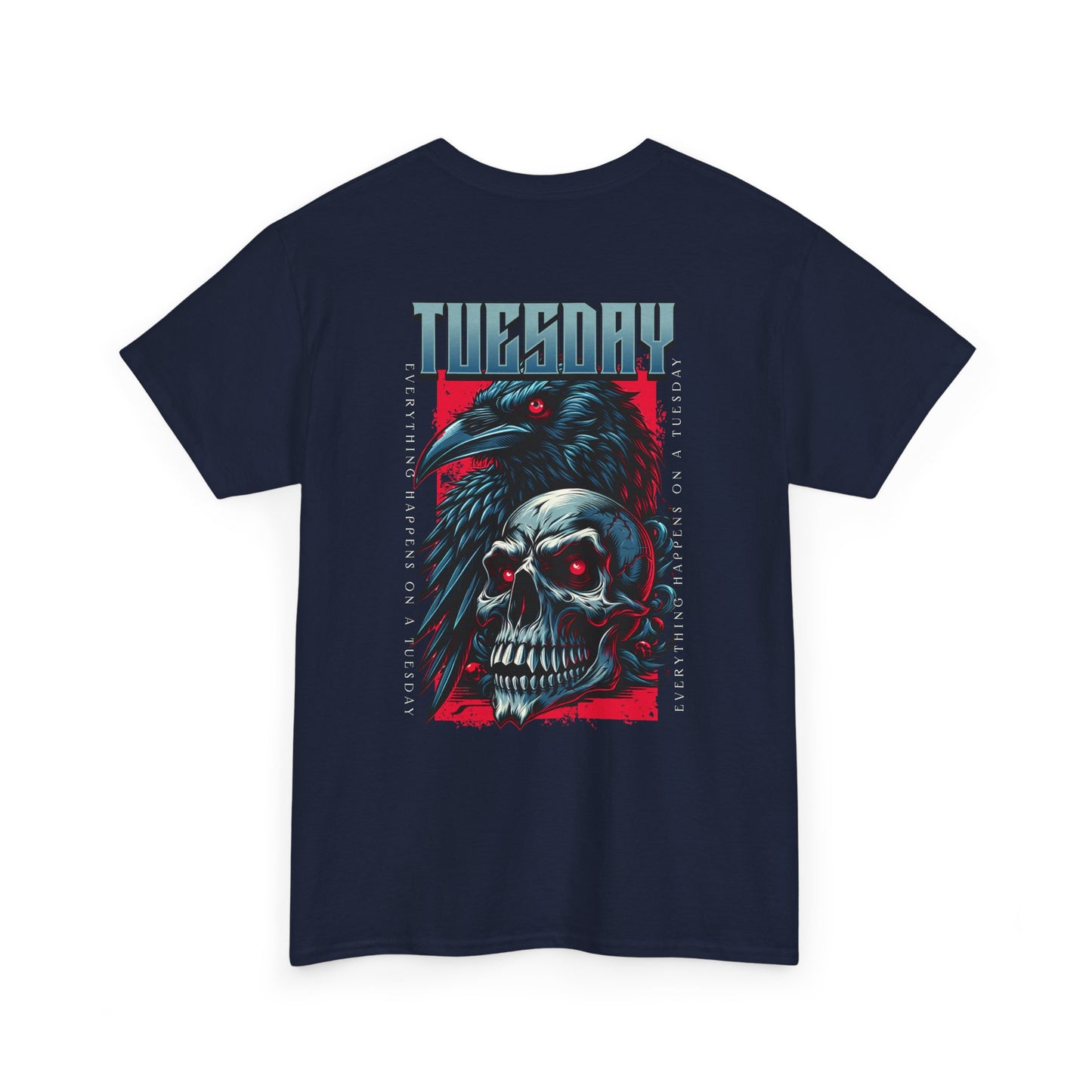 Gothic Skull and Raven Tee, Casual Gothic Fashion, Halloween Shirt, Dark Aesthetic Apparel, Unisex Graphic Cotton Tee, Trendy Everyday Wear