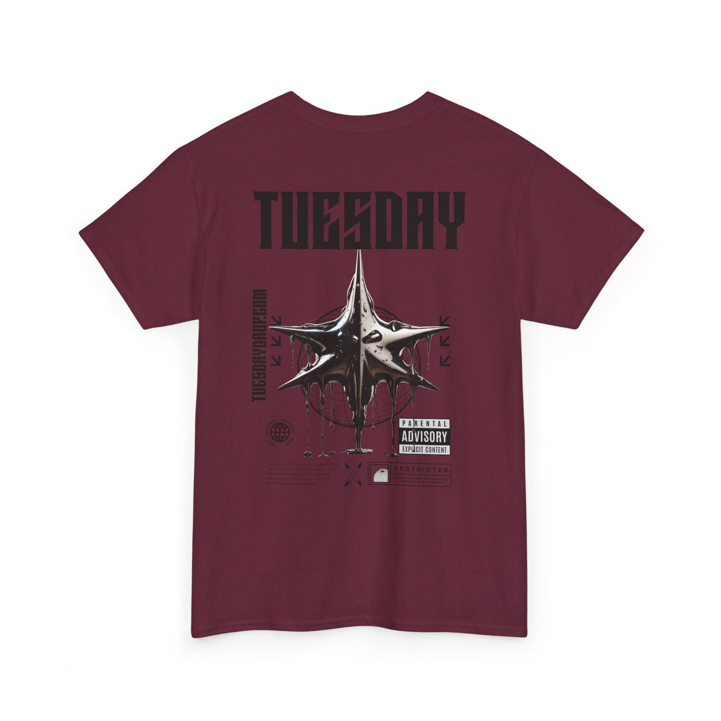 Graphic Tee with 'Tuesday' Print, Casual Wear, Streetwear, Gift for Students, Unisex Top, Everyday Fashion, Weekend Style