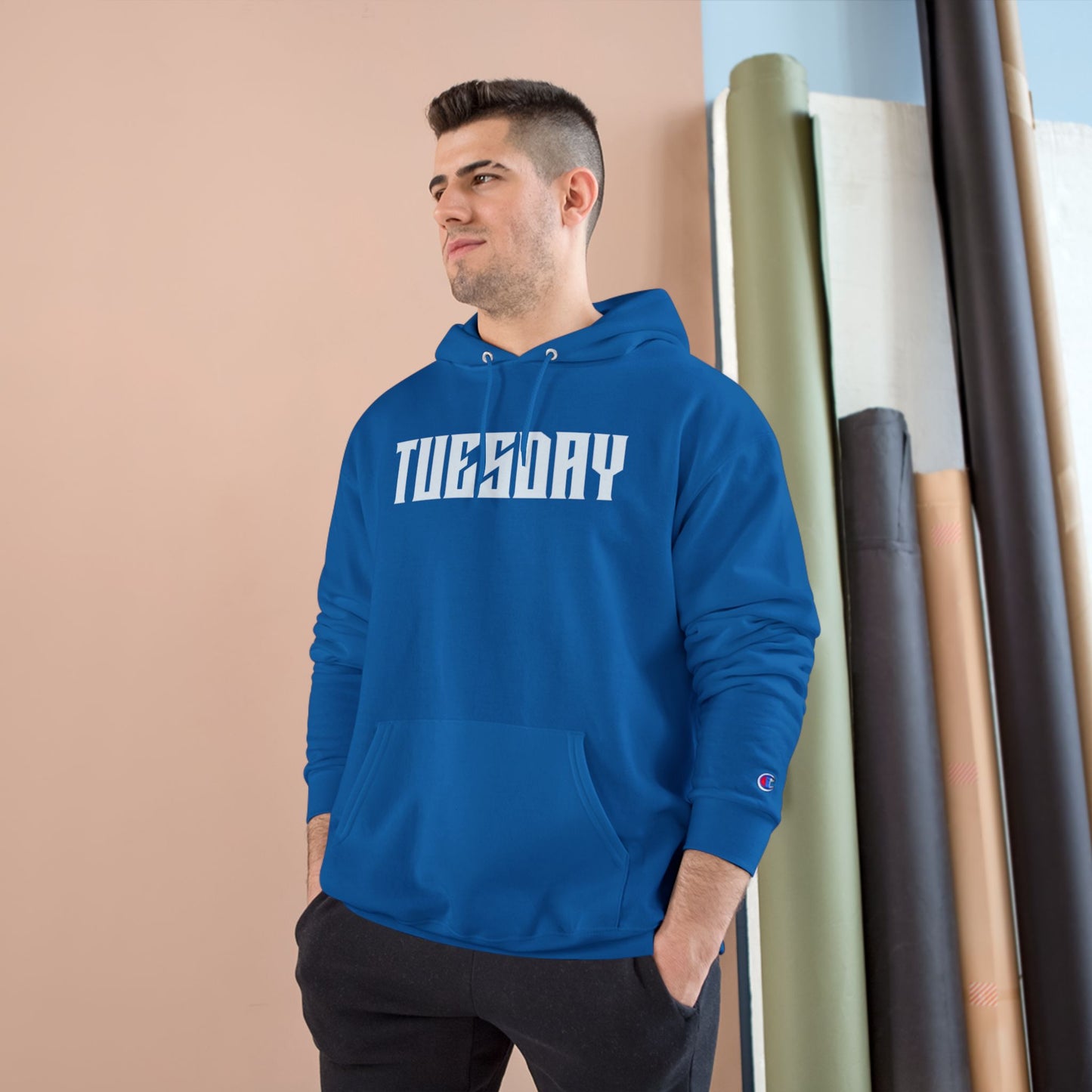 Tuesday Skull Champion Hoodie, Graphic Sweatshirt, Halloween Gift, Unique Casual Wear, Trendy Hoodie for Everyday Style