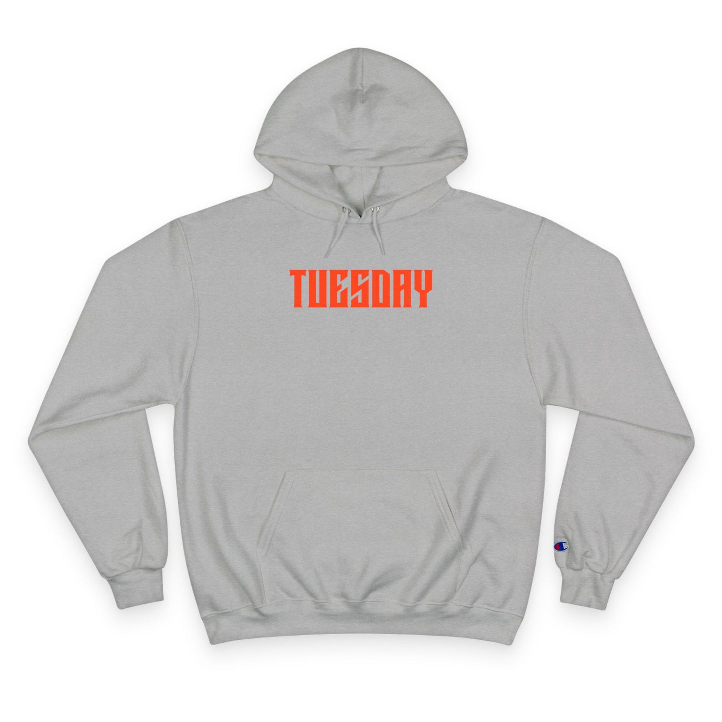 Stylish Tuesday Champion Hoodie, Graphic Hoodie, Casual Wear, Gift for Him, Unique Sweatshirt, Everyday Comfort