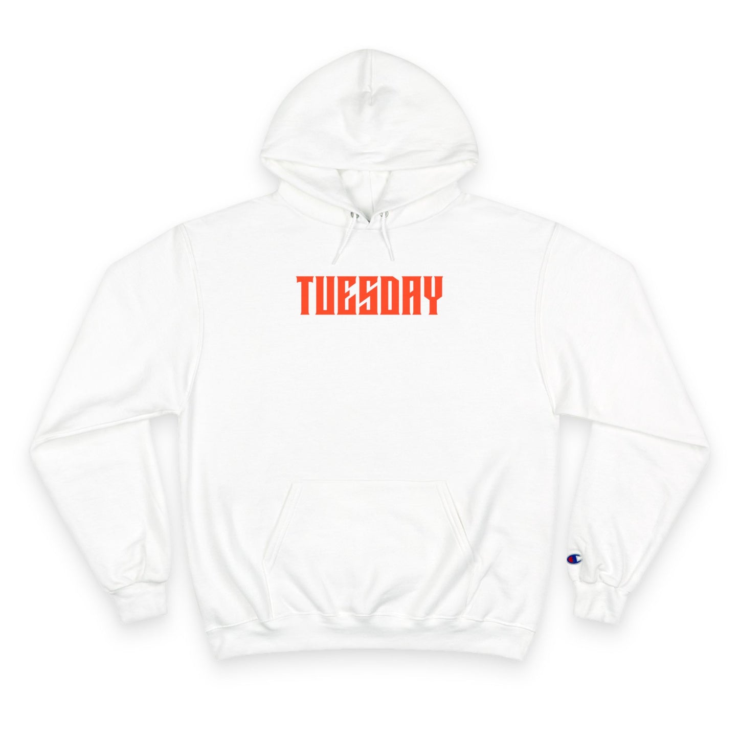 Stylish Tuesday Champion Hoodie, Graphic Hoodie, Casual Wear, Gift for Him, Unique Sweatshirt, Everyday Comfort