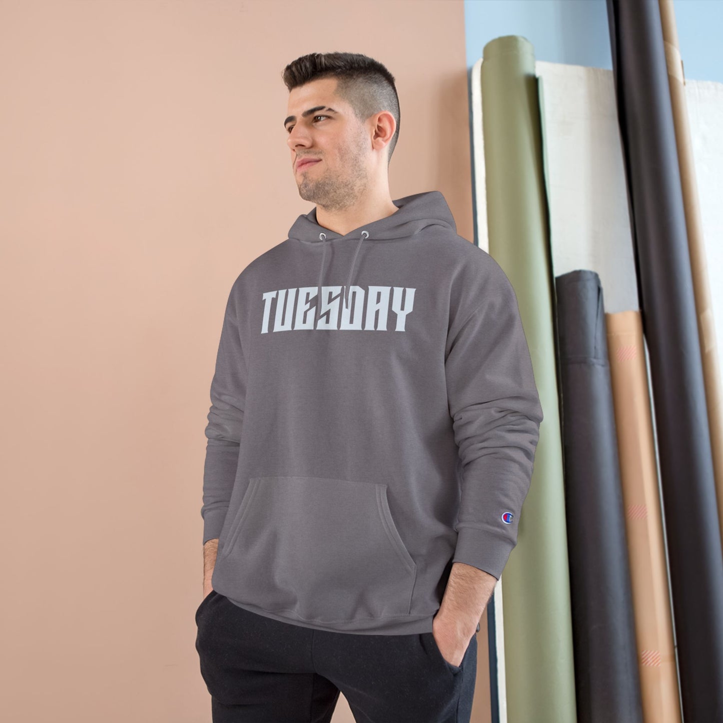 Tuesday Skull Champion Hoodie, Graphic Sweatshirt, Halloween Gift, Unique Casual Wear, Trendy Hoodie for Everyday Style