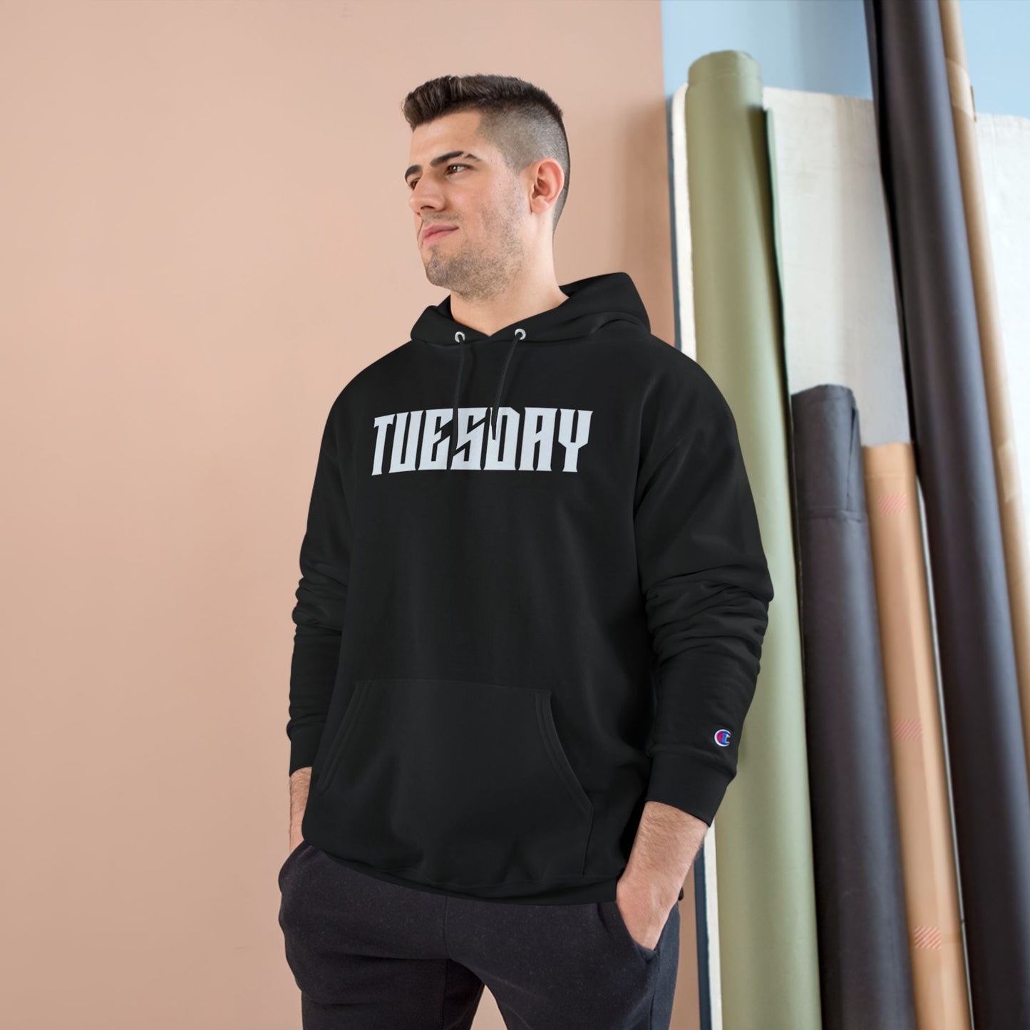 Tuesday Skull Champion Hoodie, Graphic Sweatshirt, Halloween Gift, Unique Casual Wear, Trendy Hoodie for Everyday Style