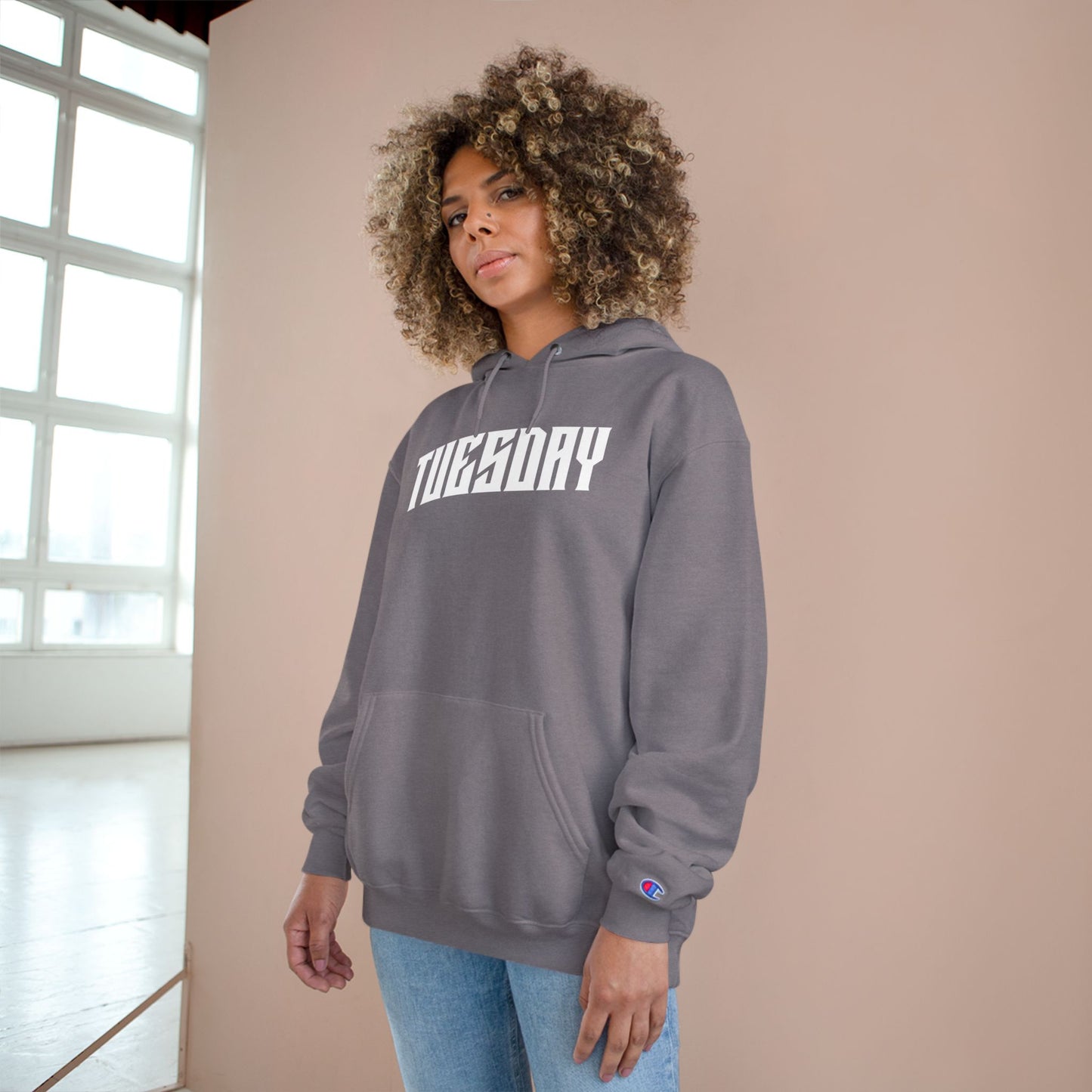 Champion Hoodie - Trendy Graphic Sweatshirt for Casual Wear, Perfect for Tuesdays, Gifts, Streetwear, Cozy Style