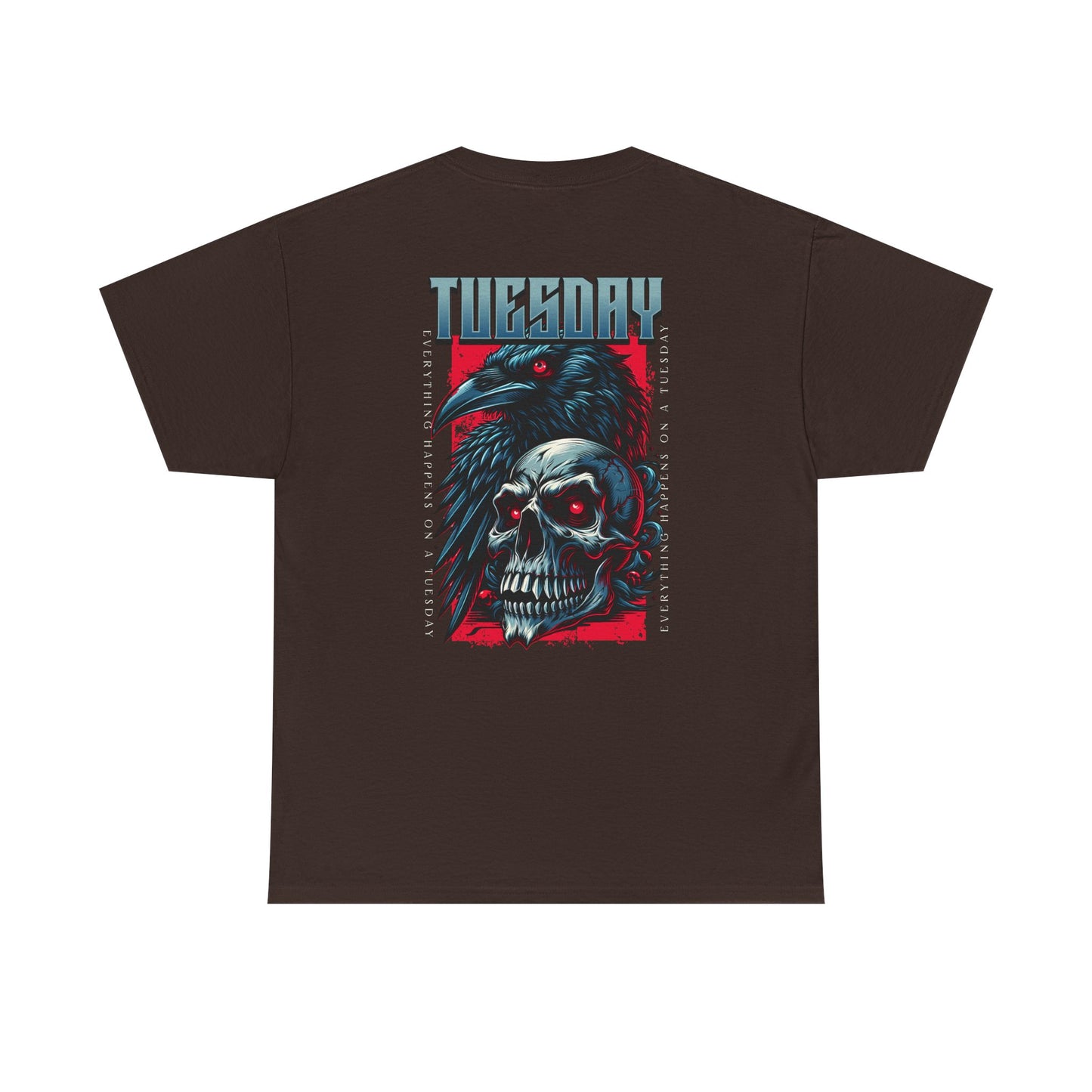 Gothic Skull and Raven Tee, Casual Gothic Fashion, Halloween Shirt, Dark Aesthetic Apparel, Unisex Graphic Cotton Tee, Trendy Everyday Wear