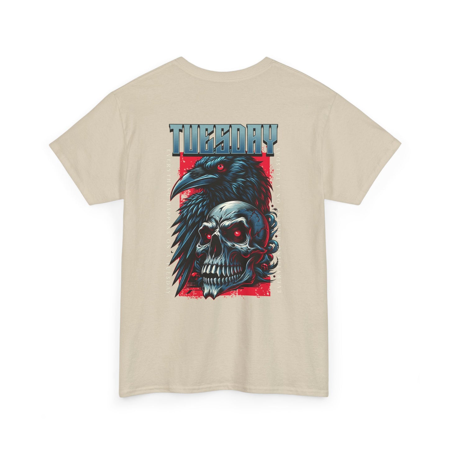 Gothic Skull and Raven Tee, Casual Gothic Fashion, Halloween Shirt, Dark Aesthetic Apparel, Unisex Graphic Cotton Tee, Trendy Everyday Wear