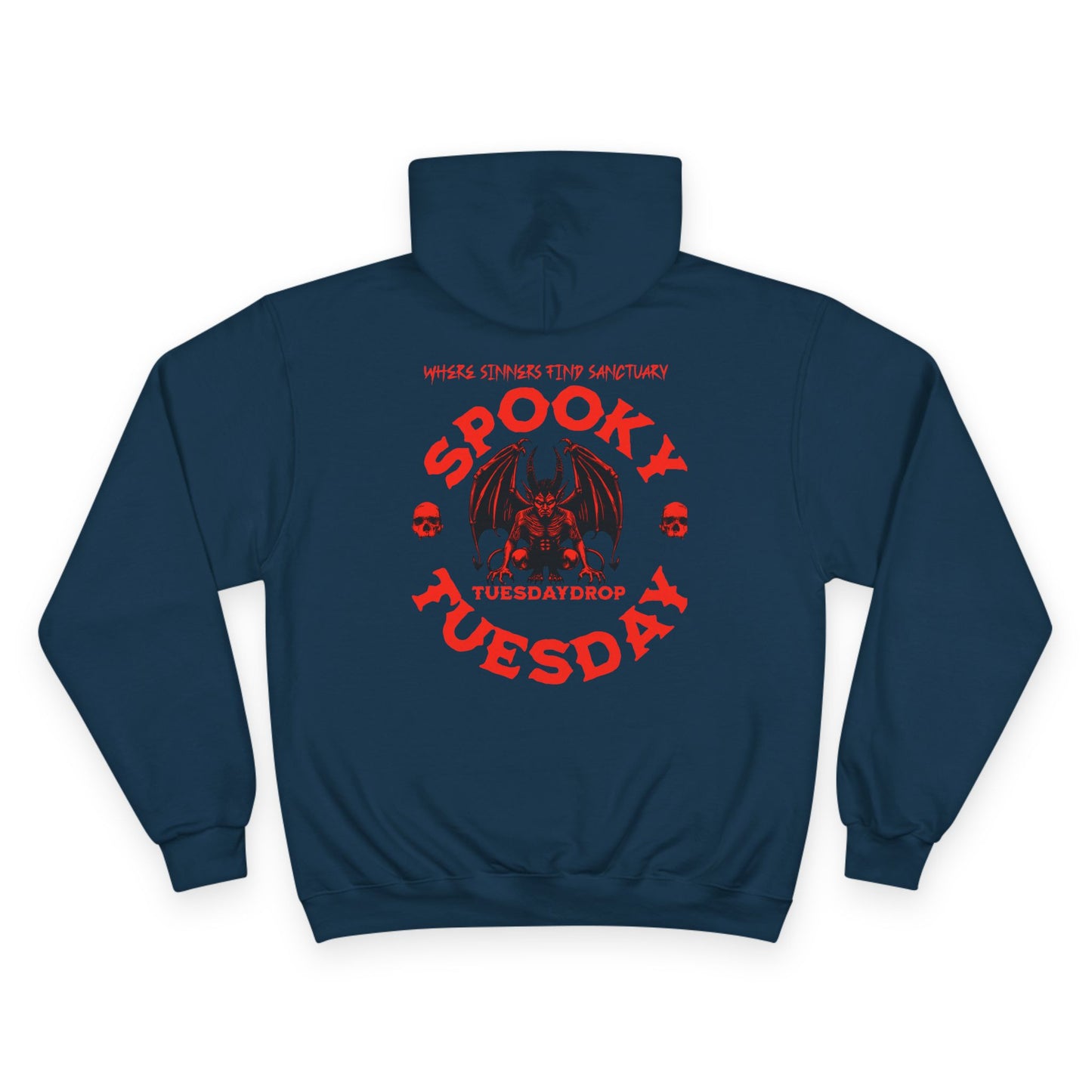 Spooky Tuesday Hoodie, Halloween Sweatshirt, Cozy Fall Fashion, Unisex Pullover, Perfect for October Celebrations, Gift for Horror Fans