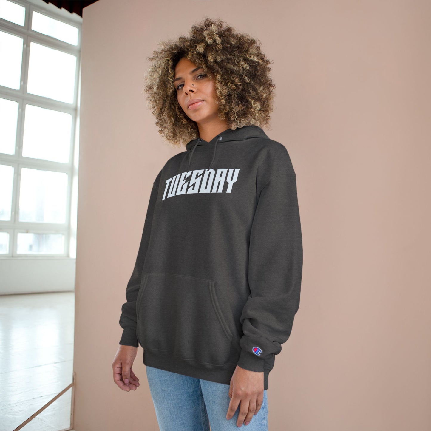 Tuesday Skull Champion Hoodie, Graphic Sweatshirt, Halloween Gift, Unique Casual Wear, Trendy Hoodie for Everyday Style