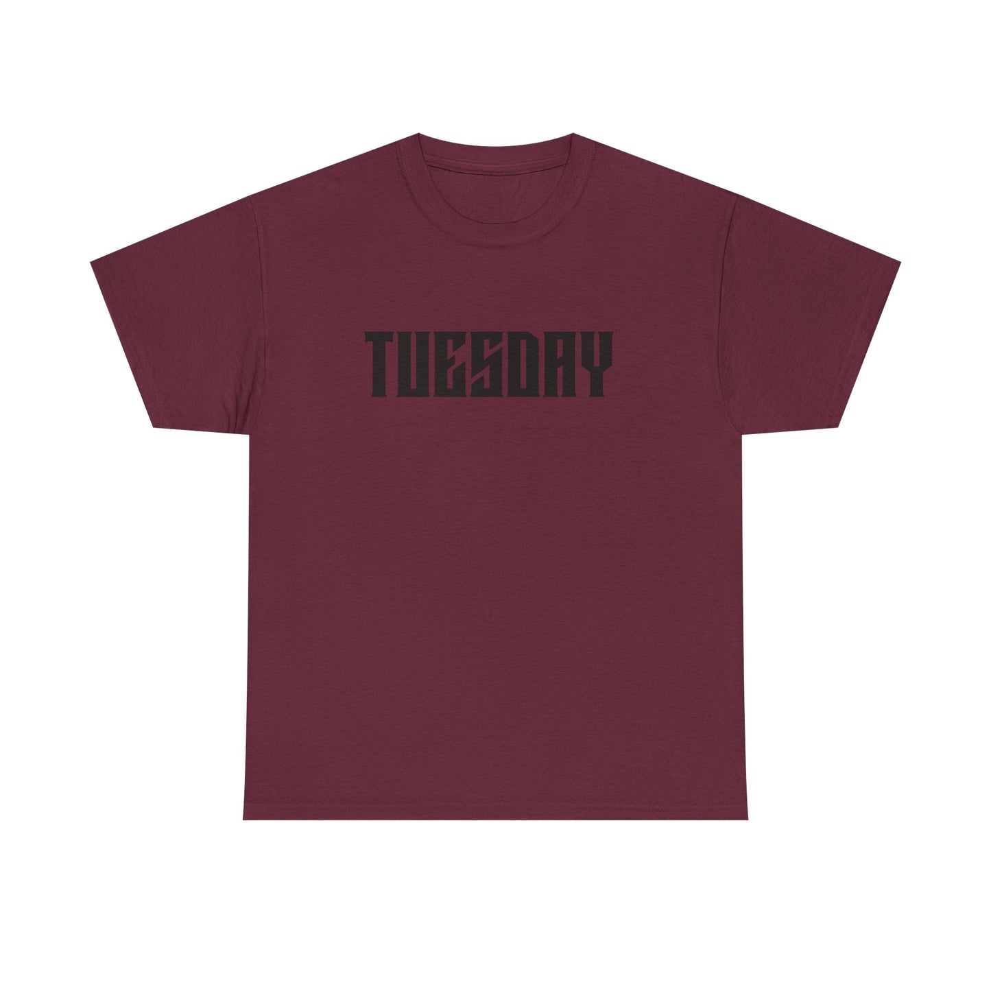 Graphic Tee with 'Tuesday' Print, Casual Wear, Streetwear, Gift for Students, Unisex Top, Everyday Fashion, Weekend Style